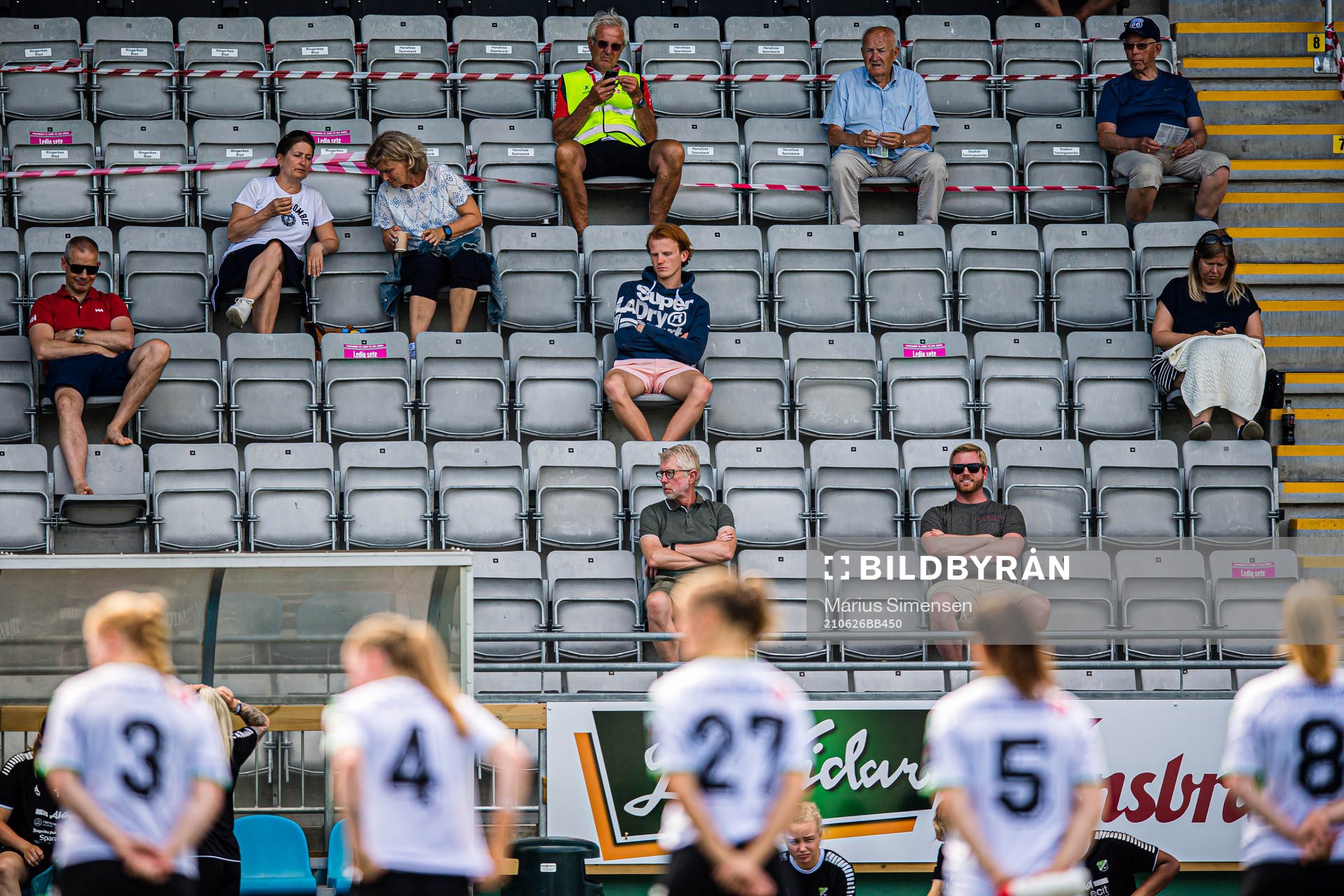 Spectators in the stands