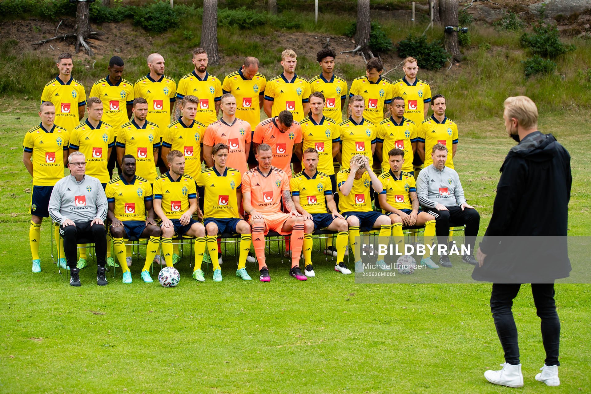 Players and coaches of the Swedish national football team