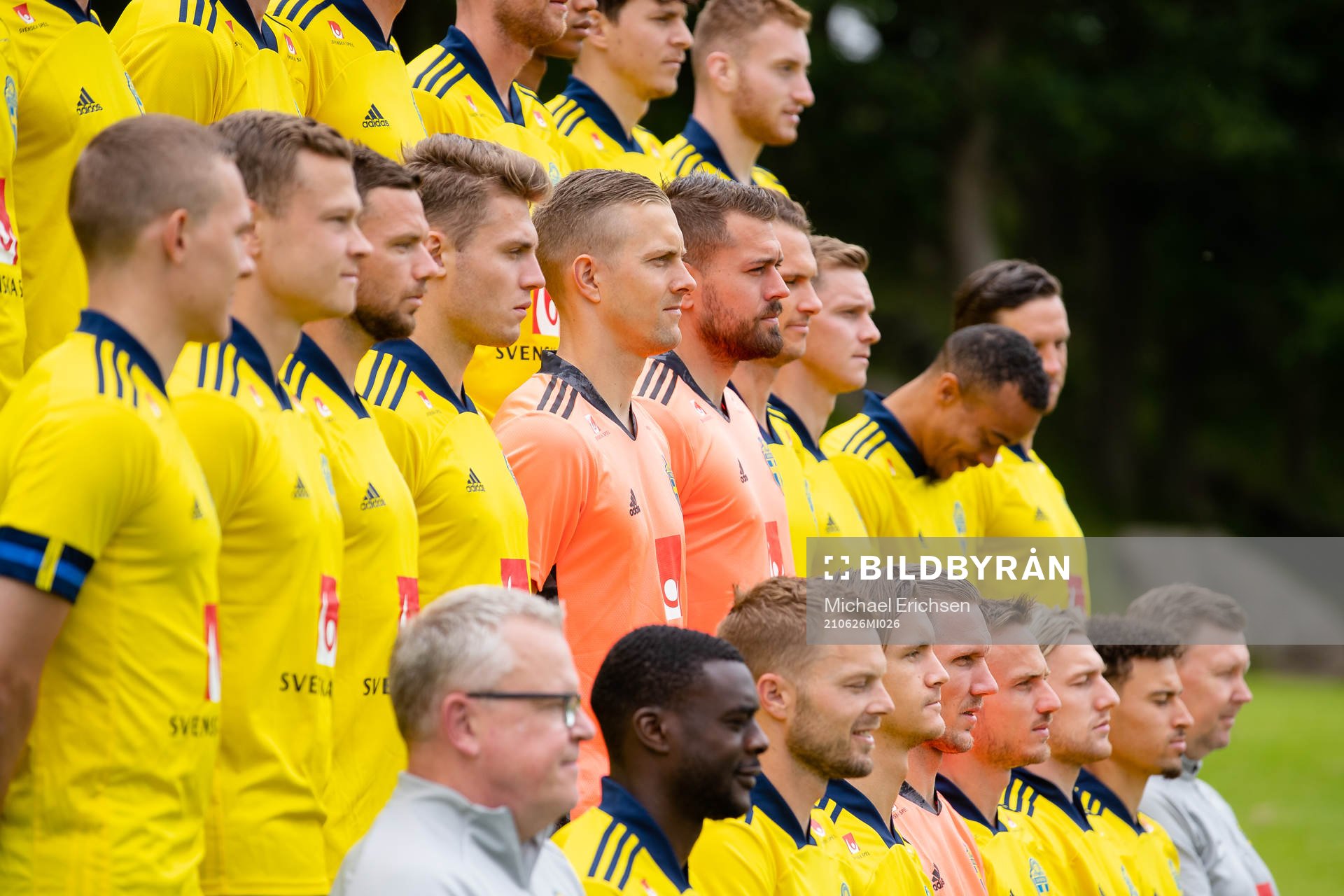 Players and coaches of the Swedish national football team