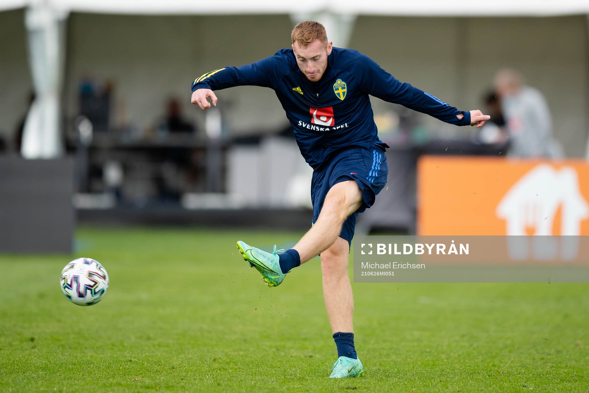 Dejan Kulusevski of the Swedish national football team at a