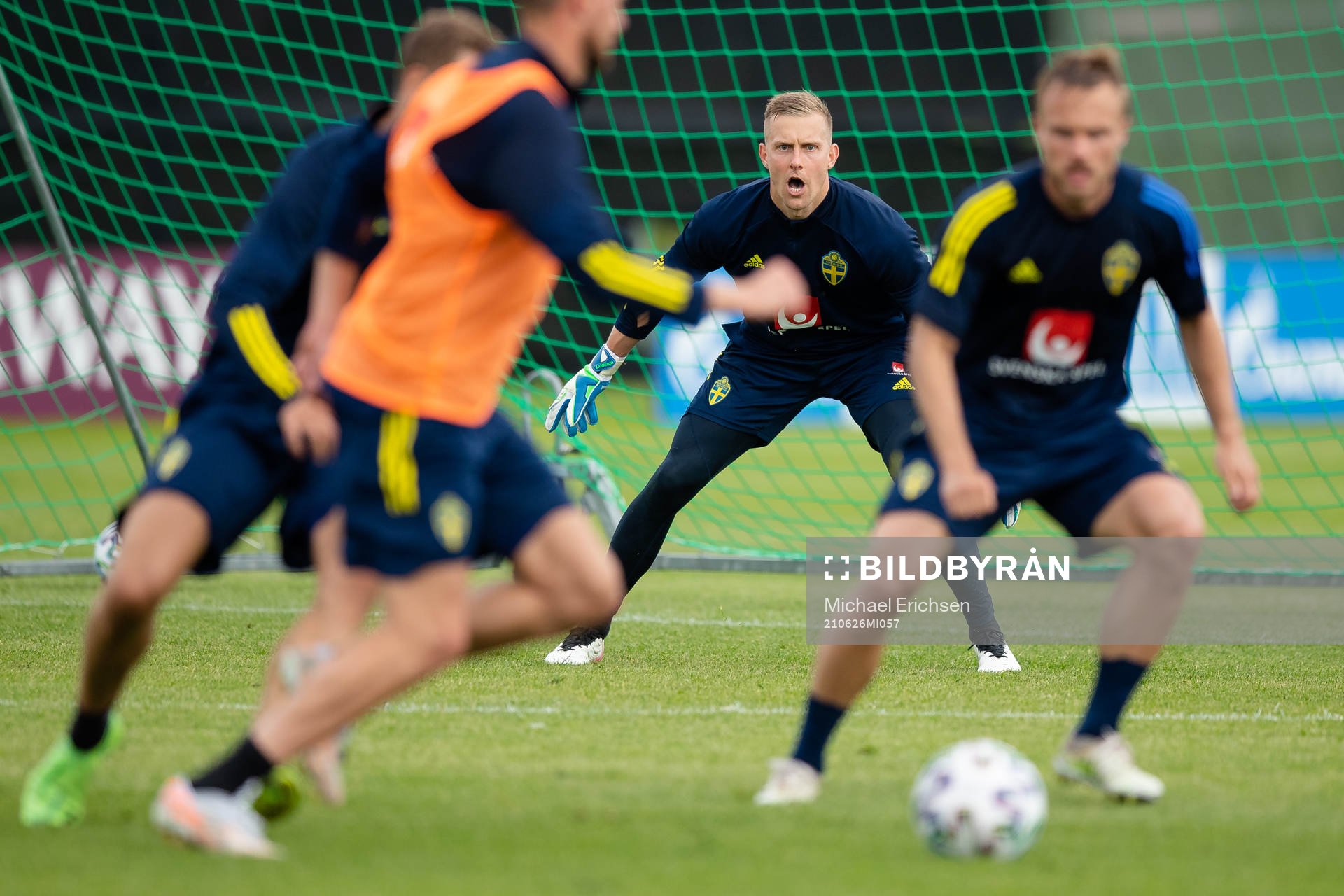 Goalkeeper Karl-Johan Johnsson of the Swedish national