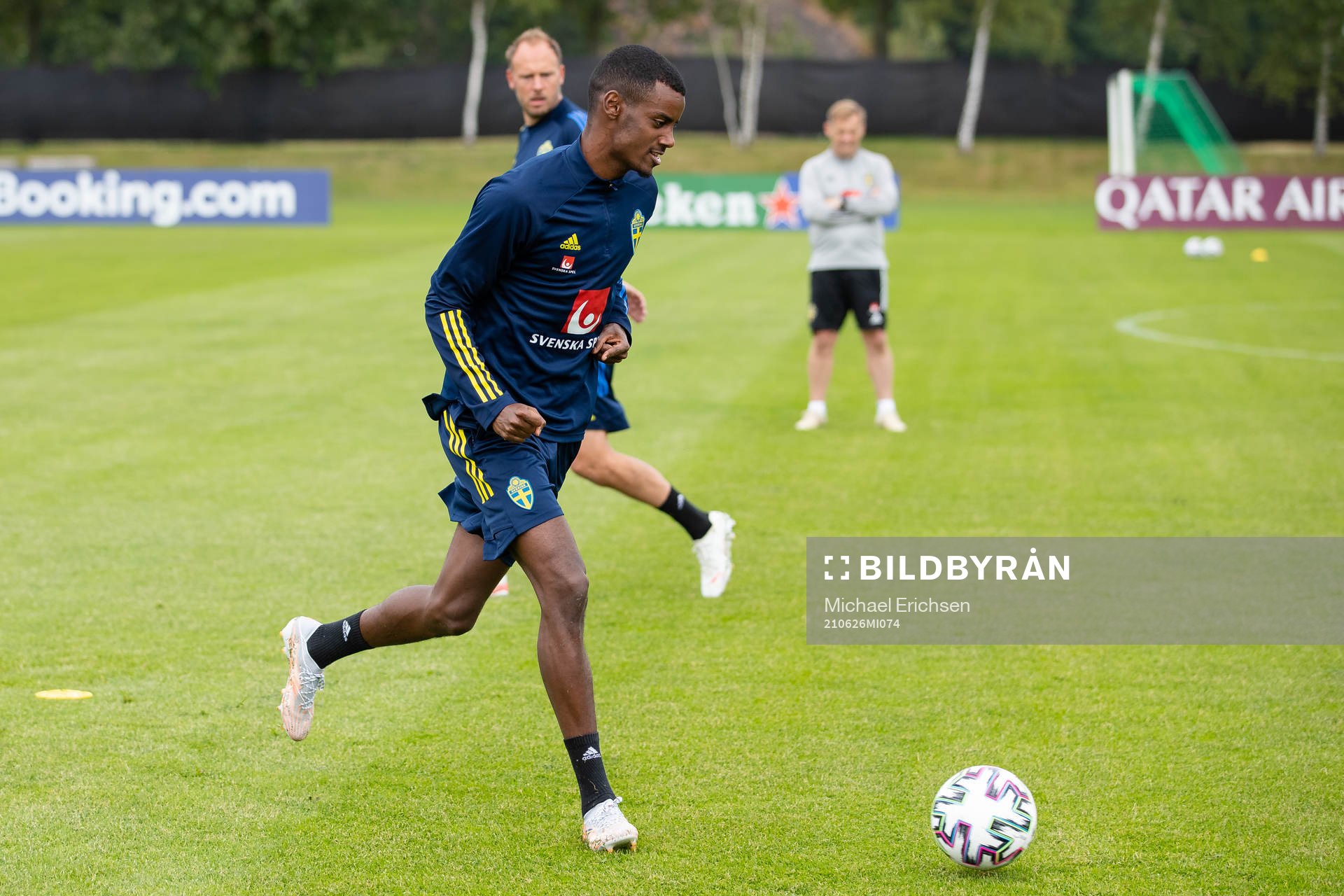 Alexander Isak of the Swedish national football team at a