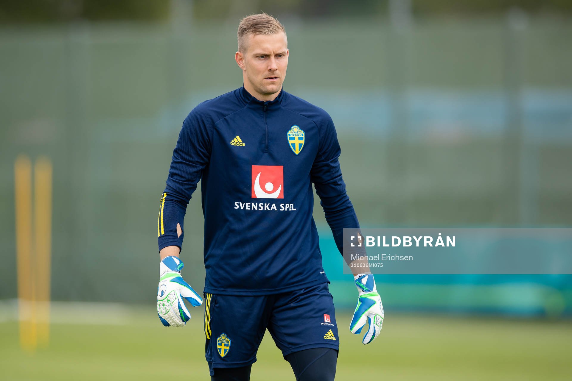 Goalkeeper Karl-Johan Johnsson of the Swedish national