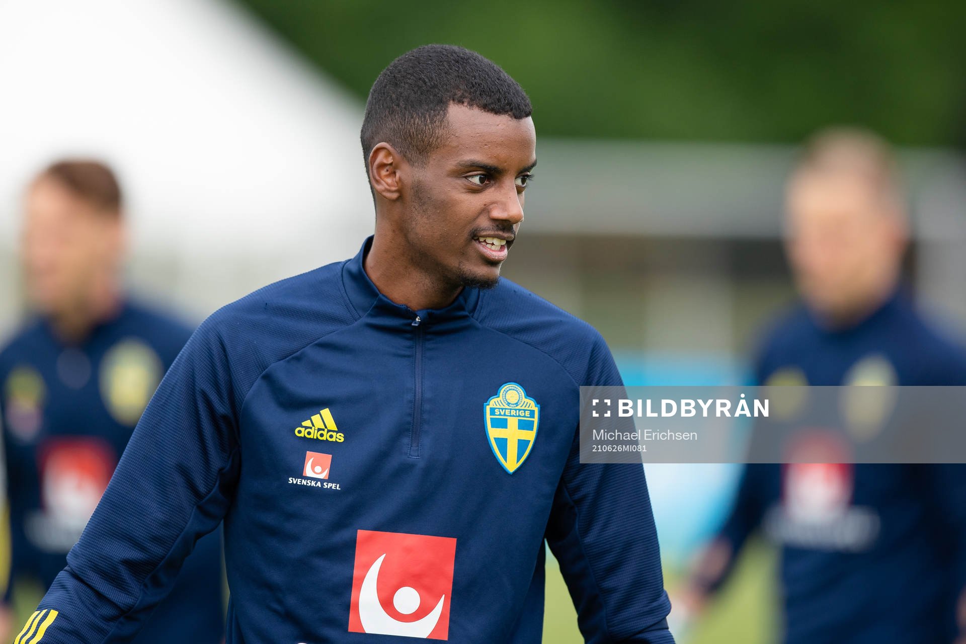 Alexander Isak of the Swedish national football team at a