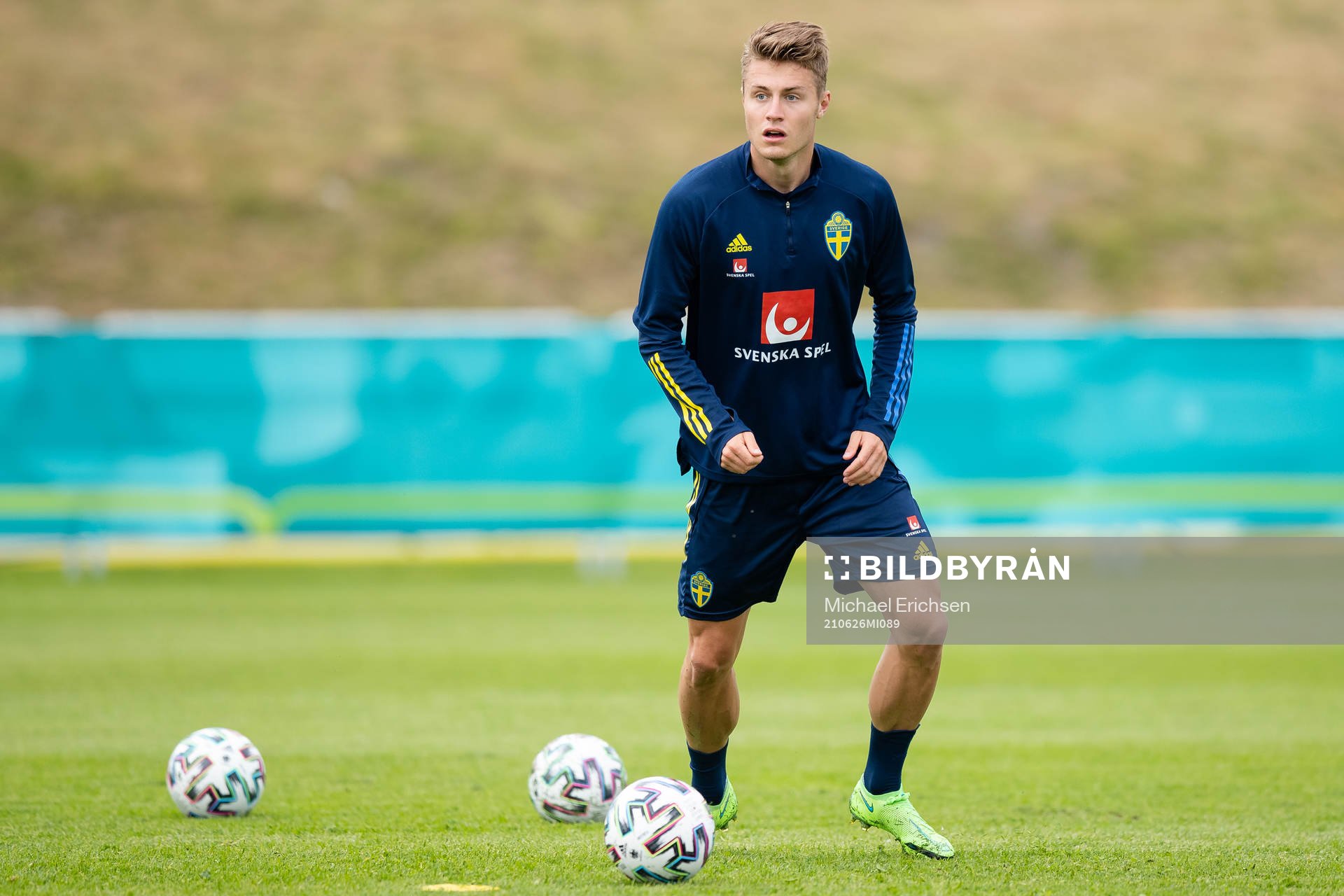 Mattias Svanberg of the Swedish national football team at a