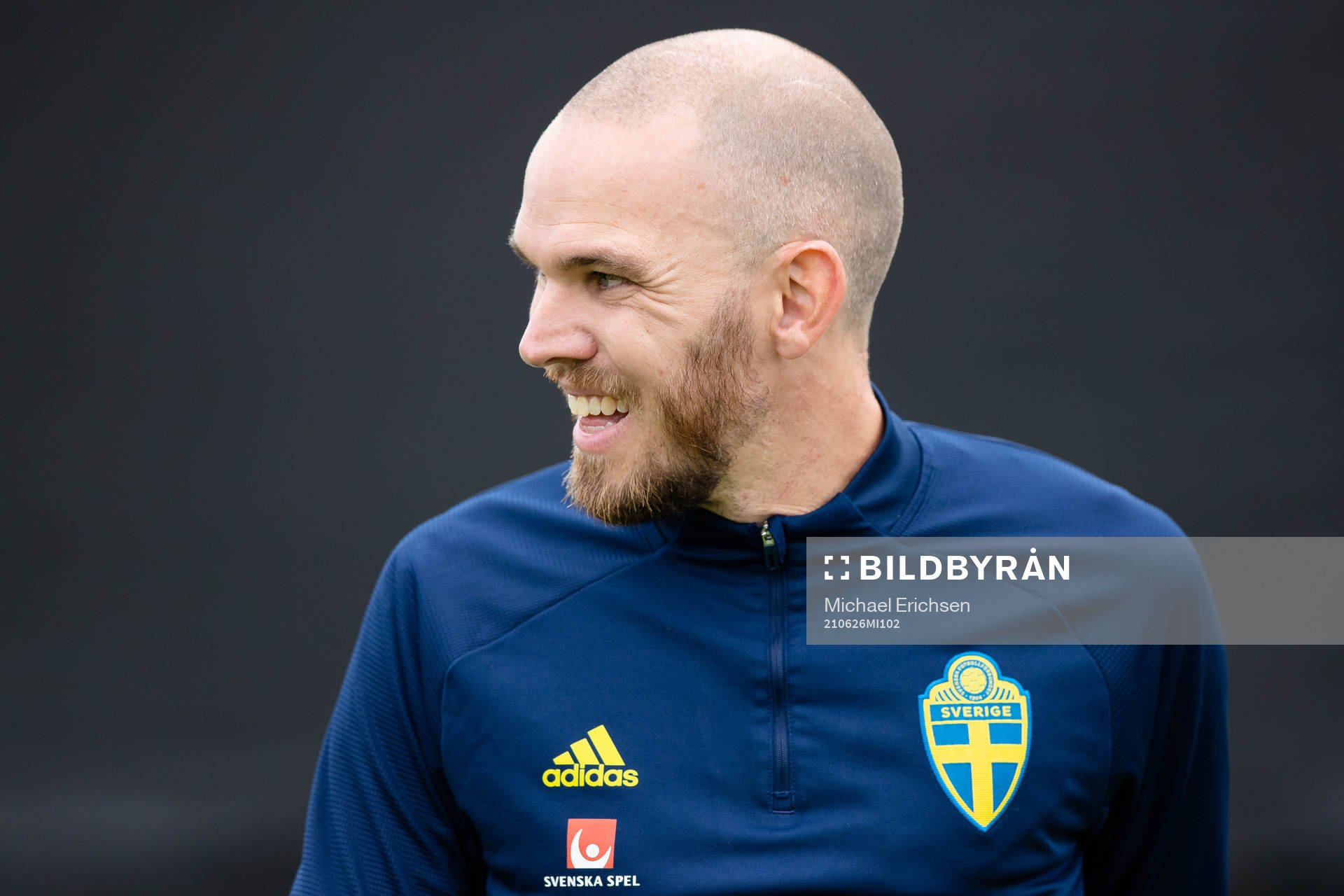 Marcus Danielson of the Swedish national football team at a