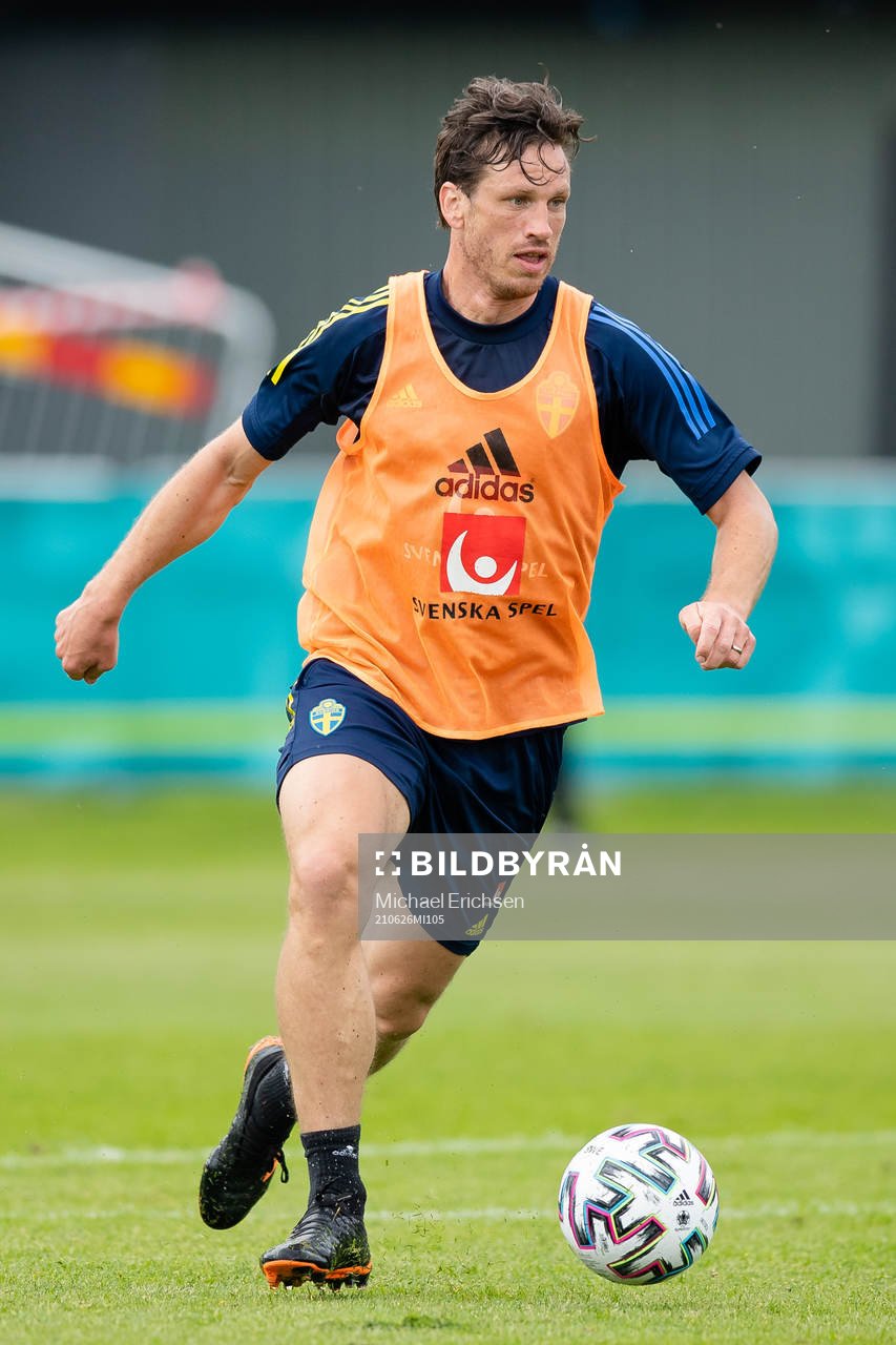 Gustav Svensson of the Swedish national football team at a
