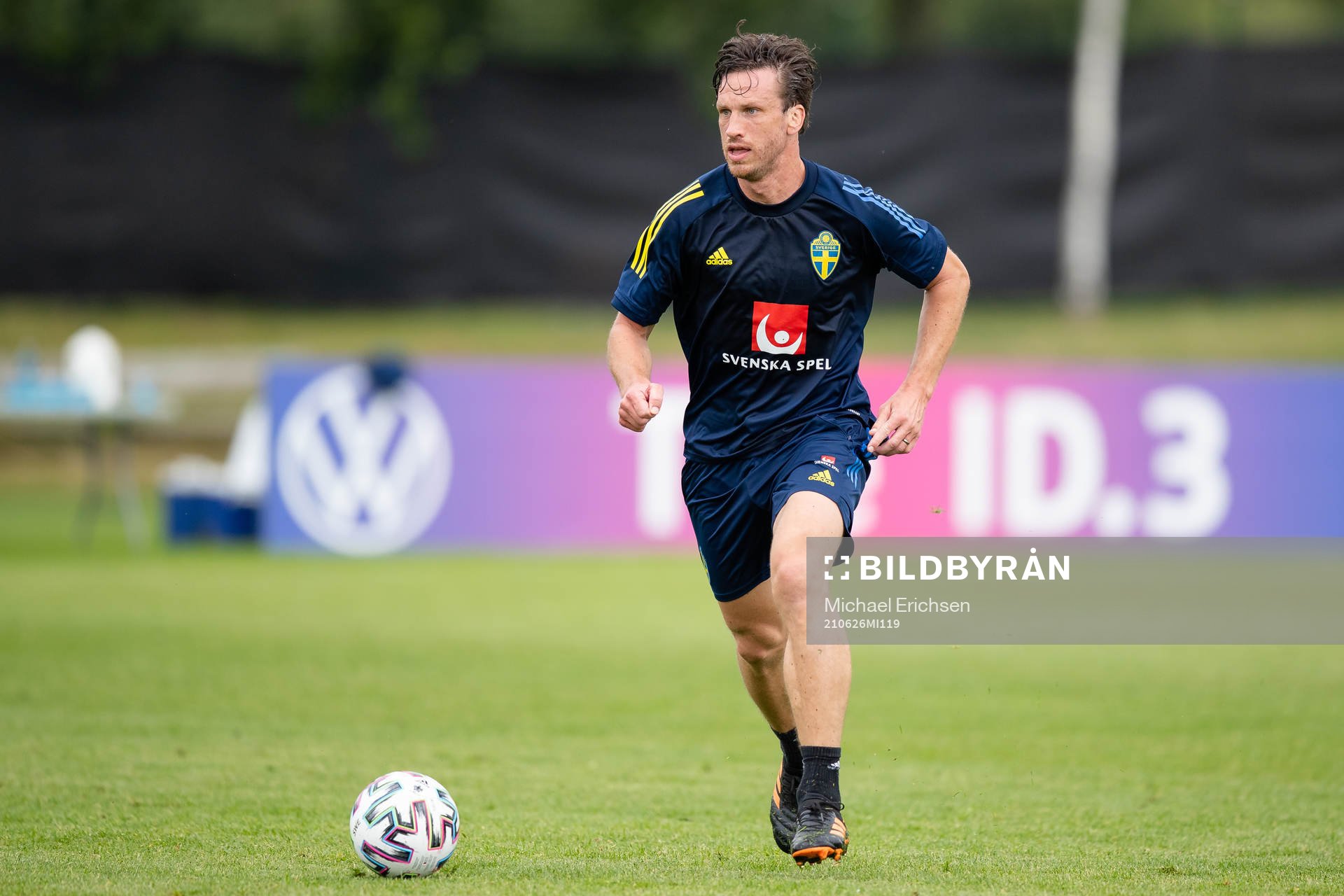 Gustav Svensson of the Swedish national football team at a