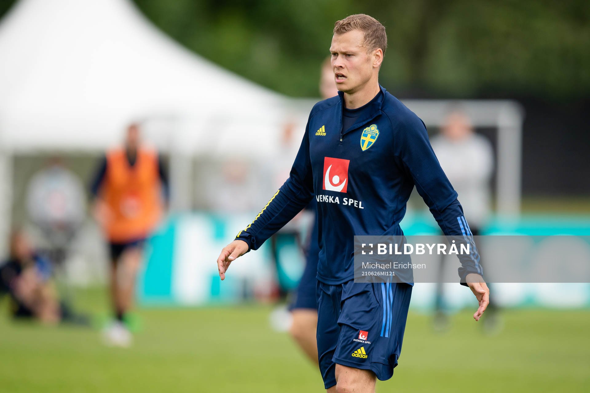 Viktor Claesson of the Swedish national football team at a