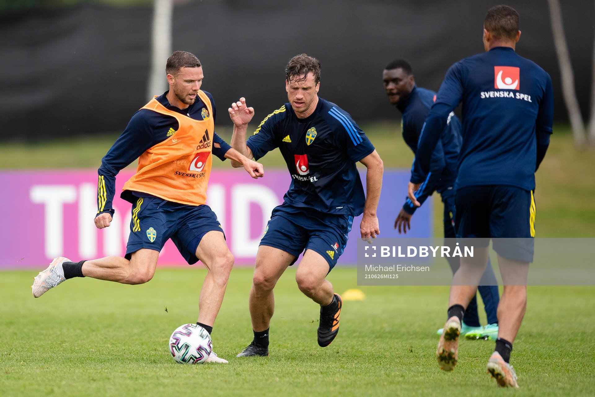 Marcus Berg and Gustav Svensson of the Swedish national