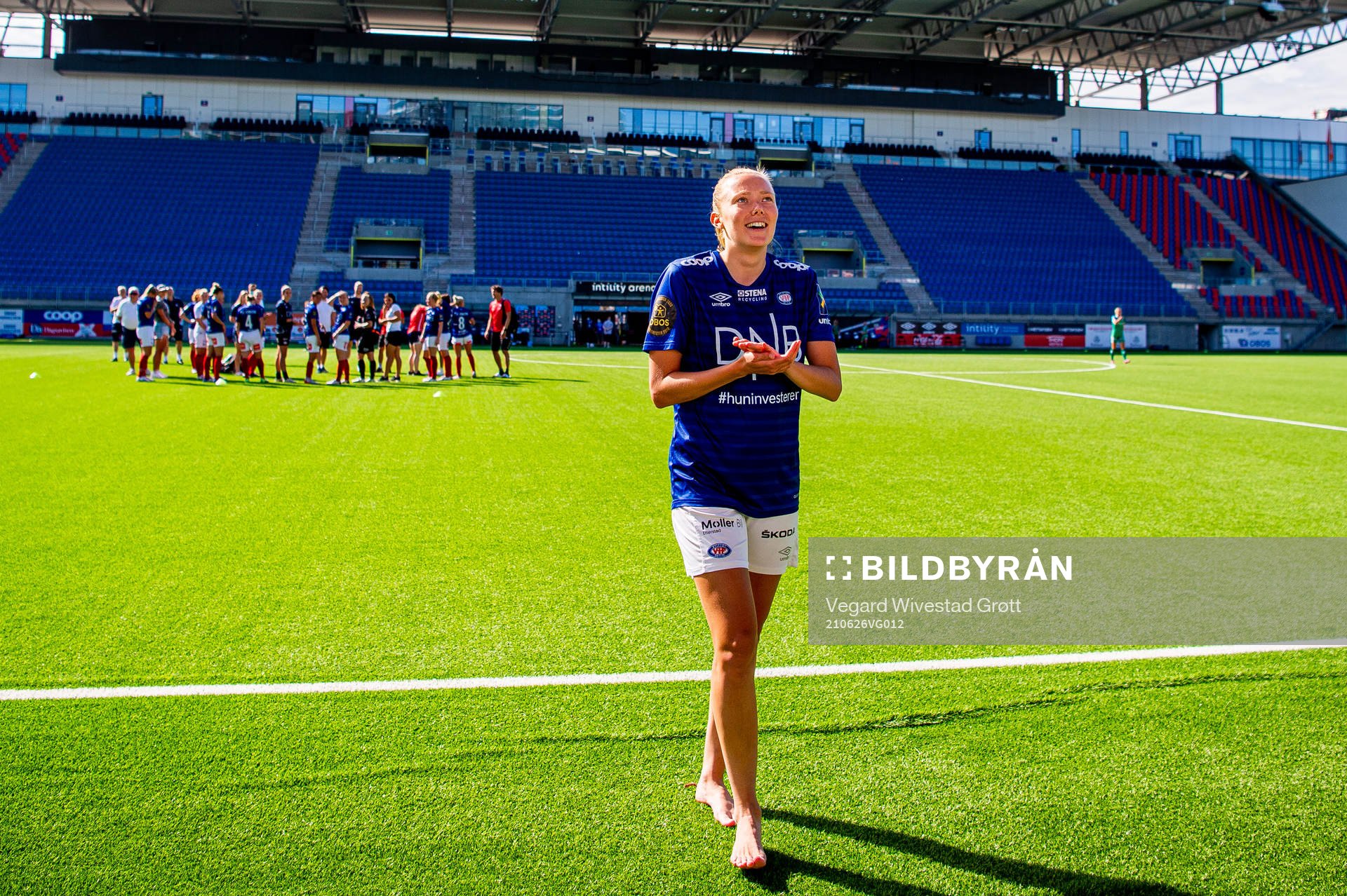 Synne Sofie Kinden Jensen of Vålerenga after the Toppserien football match between Vålerenga and Klepp on June 26, 2021 in Oslo. 