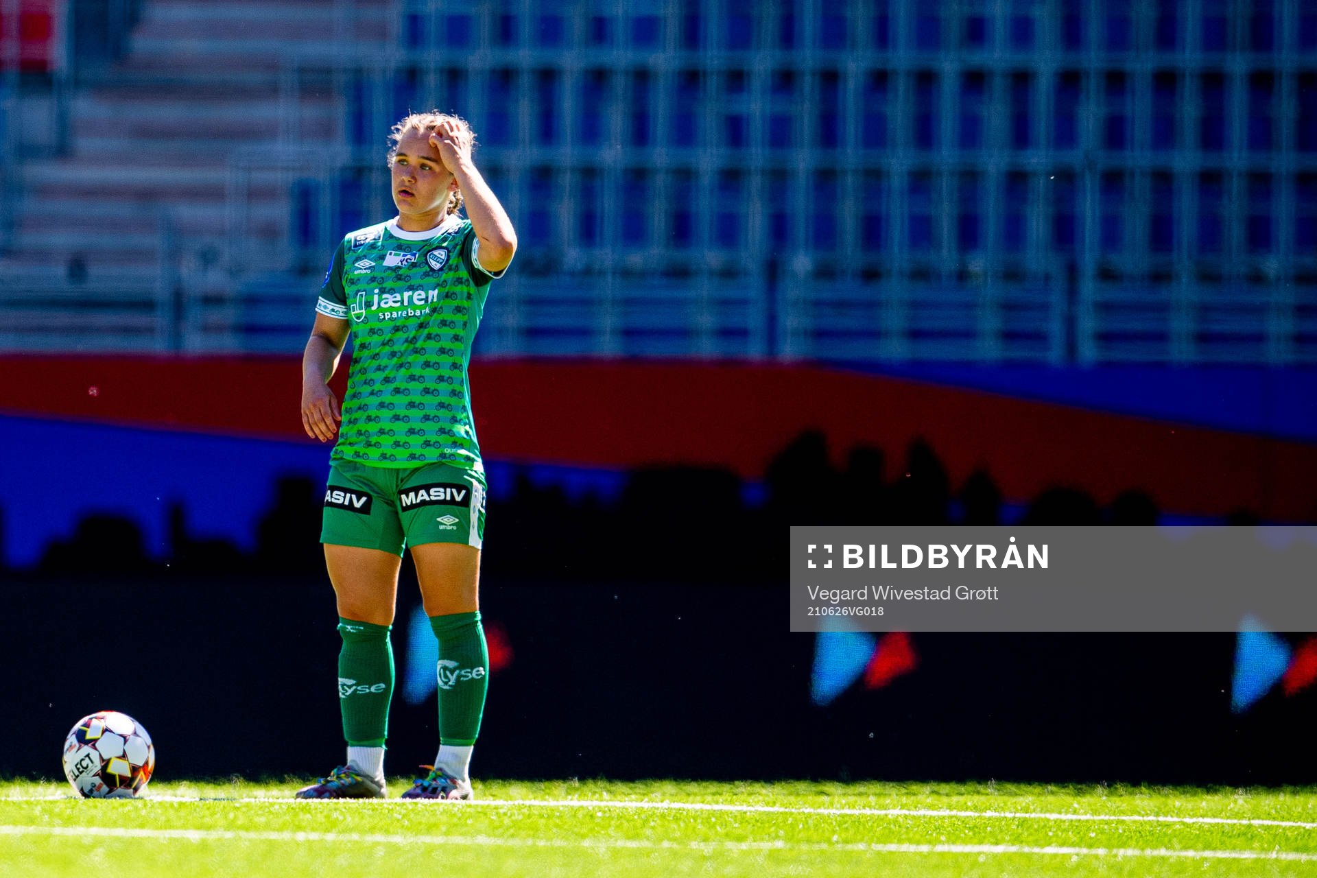 Ingrid Synnøve Nødland of Klepp looks dejected
