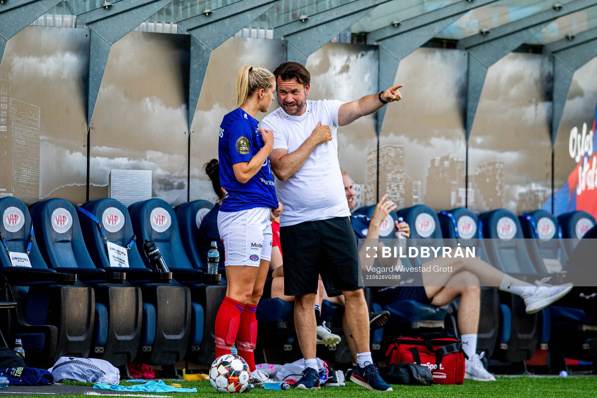 Elise Thorsnes and Jack Majgaard Jensen, head coach of