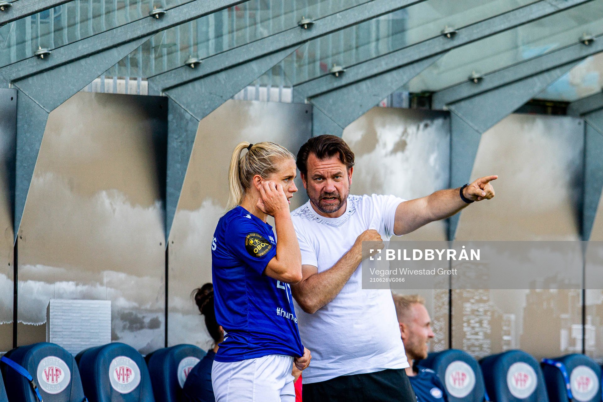 Elise Thorsnes and Jack Majgaard Jensen, head coach of