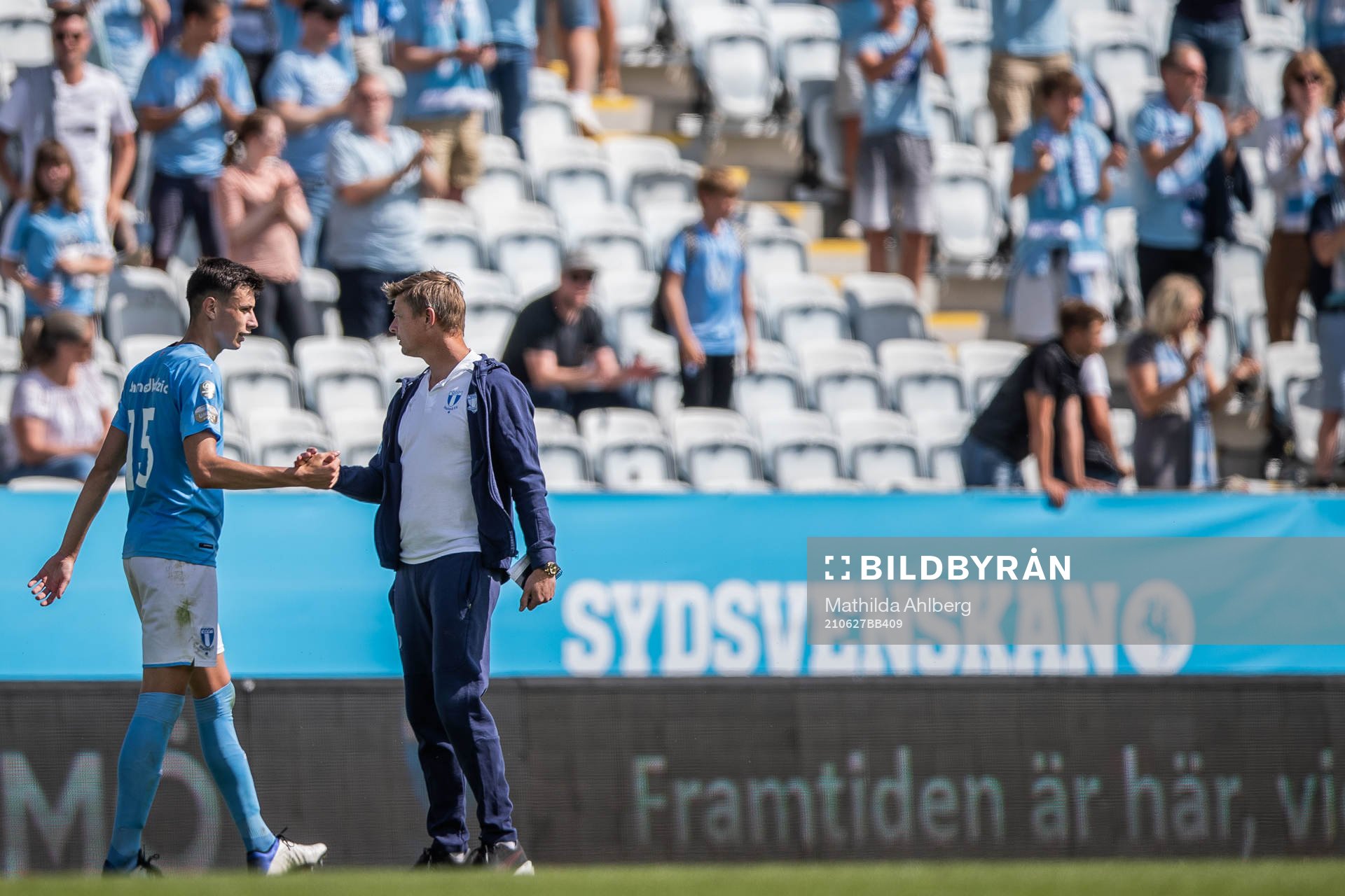 Malmö FFs Anel Ahmedhodzic och huvudtränare Jon Dahl
