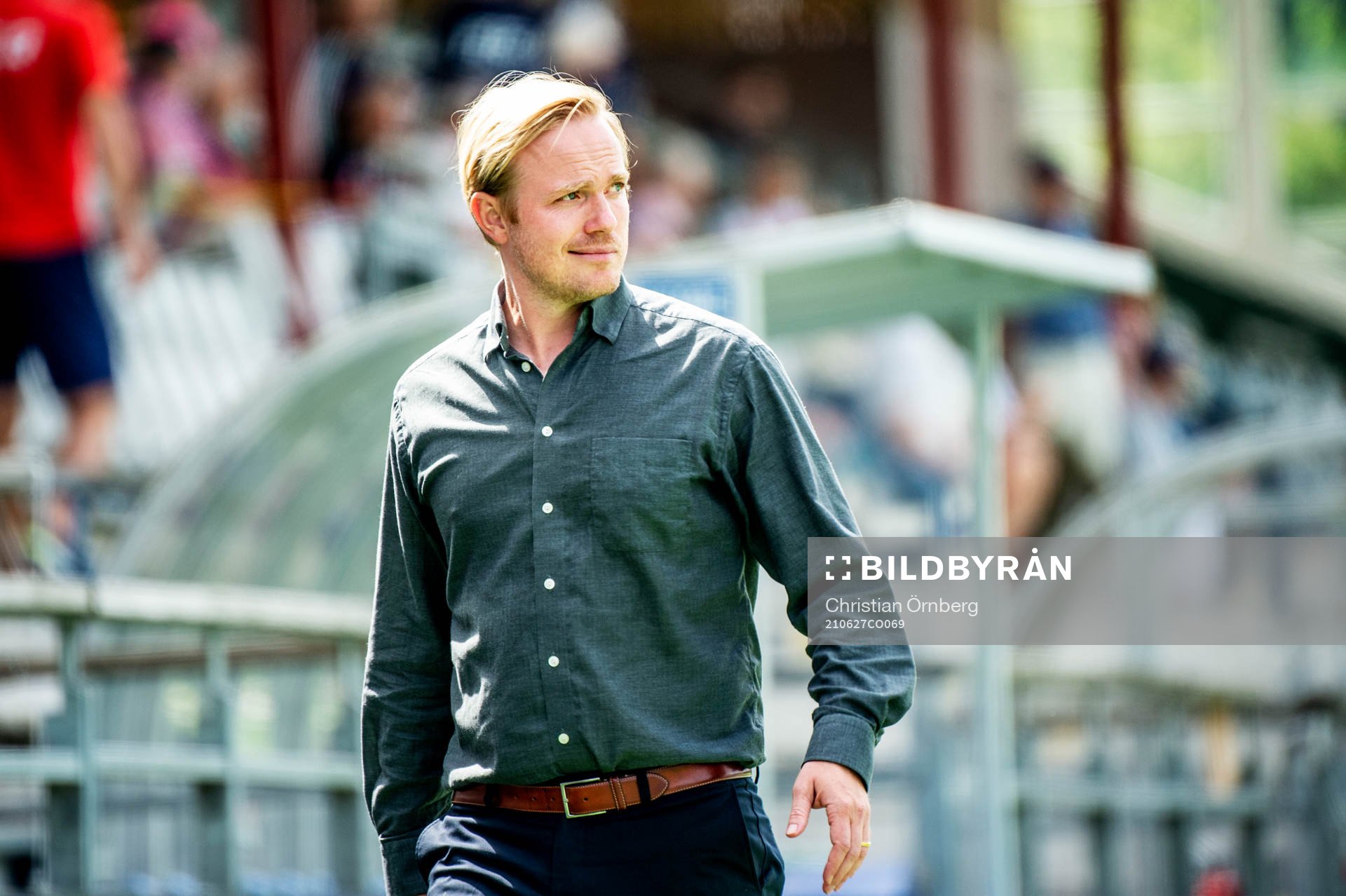 Rosengårds tränare Jonas Eidevall innan fotbollsmatchen i