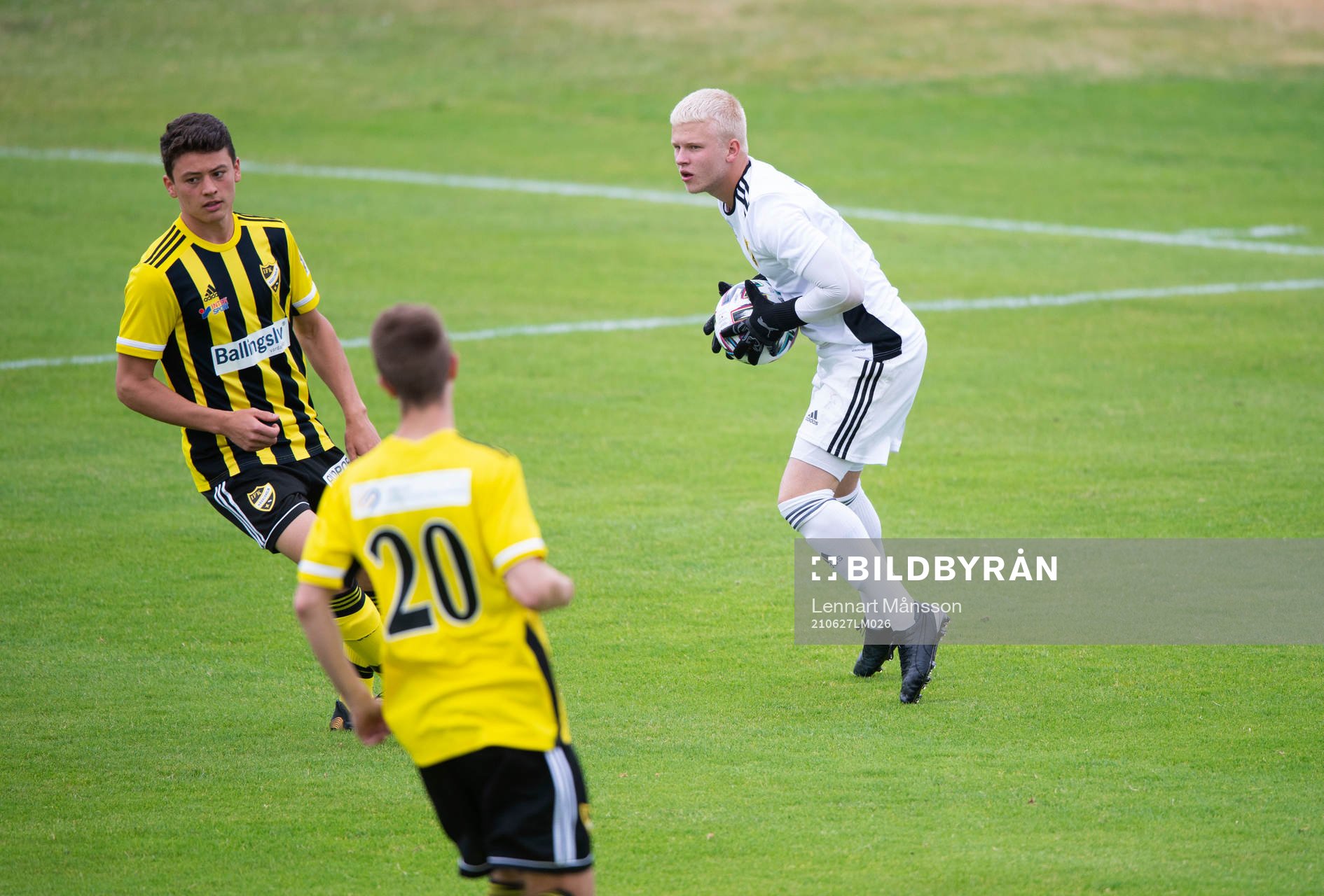 IFK Hässleholms målvakt Jacob Holmberg i matchen i
