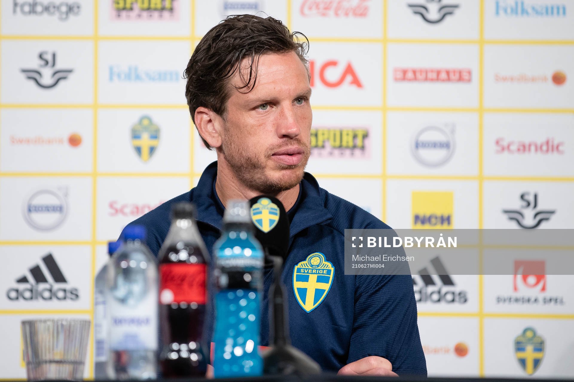 Gustav Svensson of the Swedish national football team at a