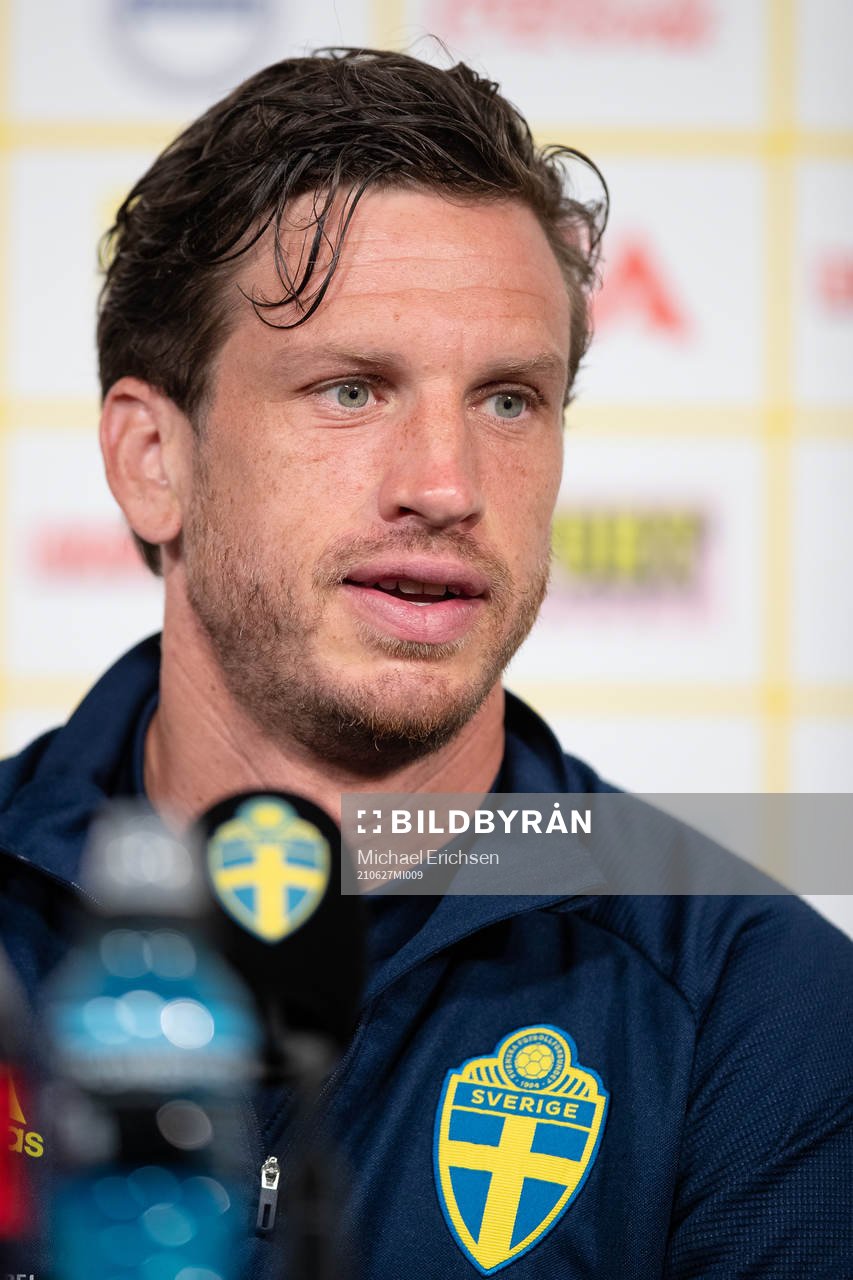 Gustav Svensson of the Swedish national football team at a