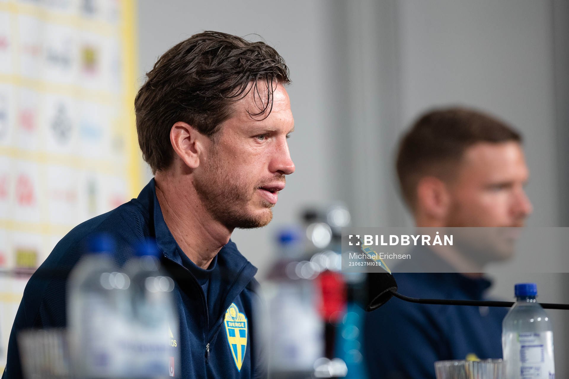 Gustav Svensson of the Swedish national football team at a