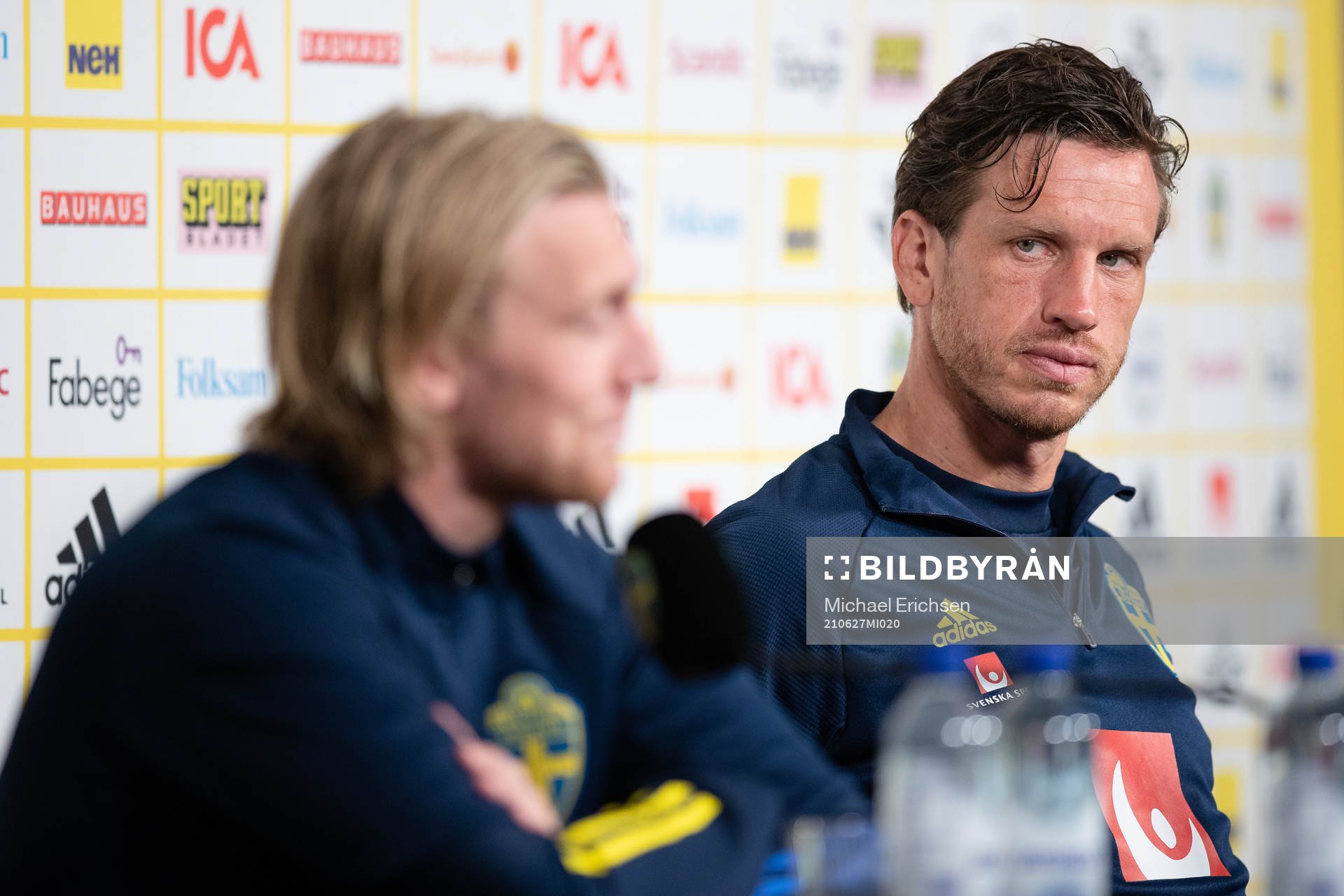 Emil Forsberg and Gustav Svensson of the Swedish national