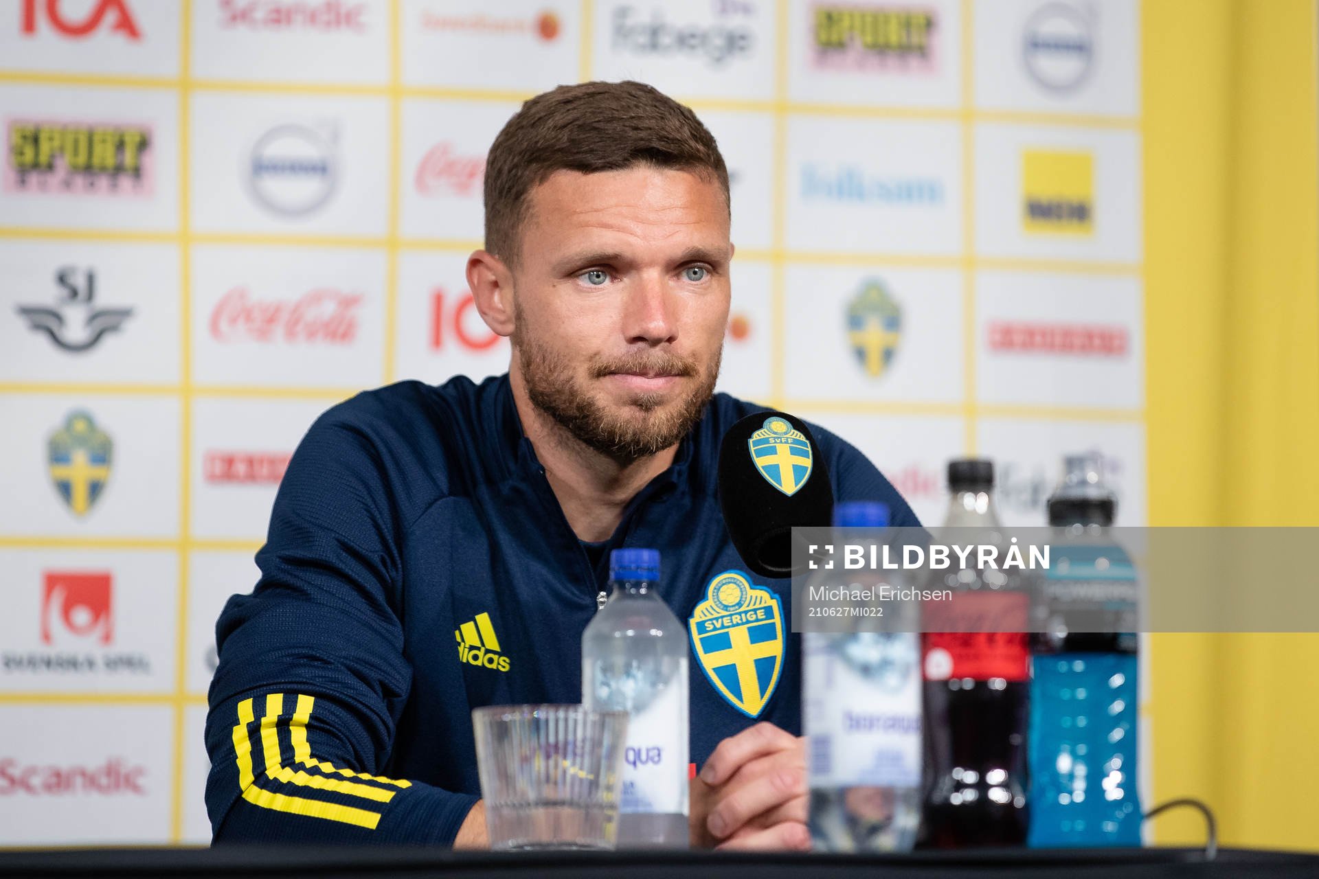 Marcus Berg of the Swedish national football team at a