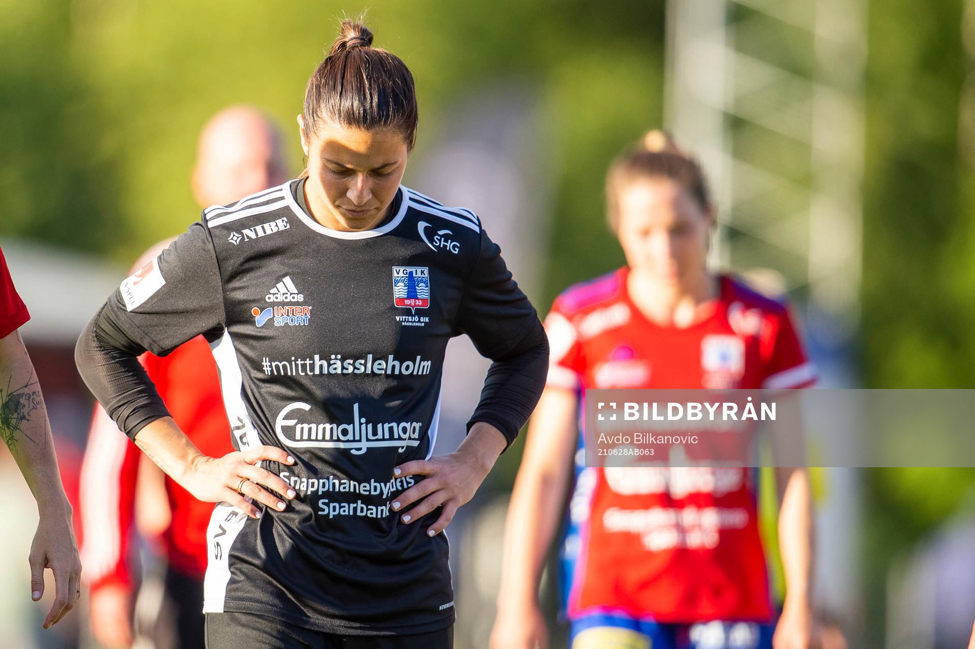 Vittsjös målvakt Sabrina D'Angelo deppar