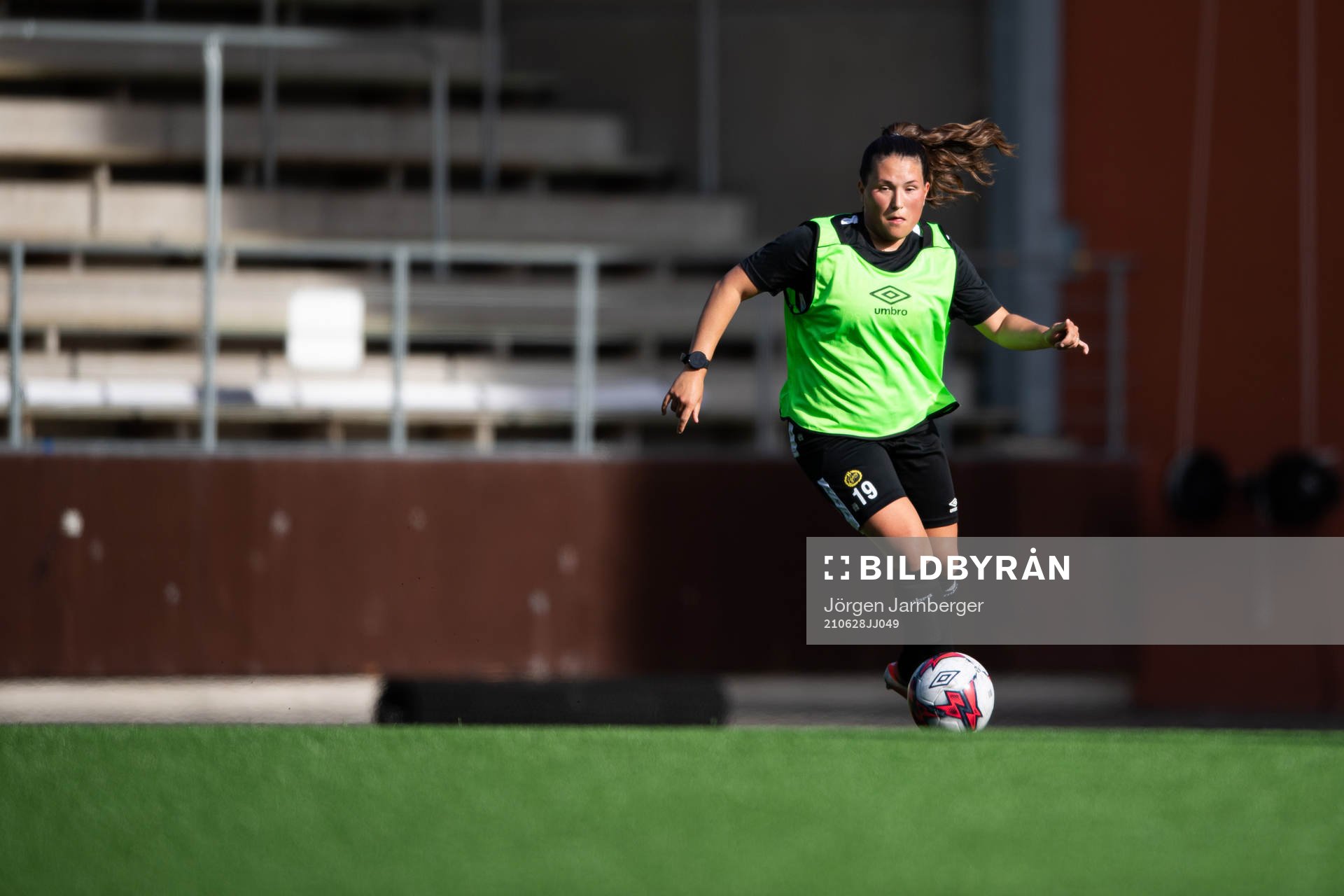 Johanna Kalinski Köhlqust under en träning med Elfsborg den 28 juni 2021 i Borås. 