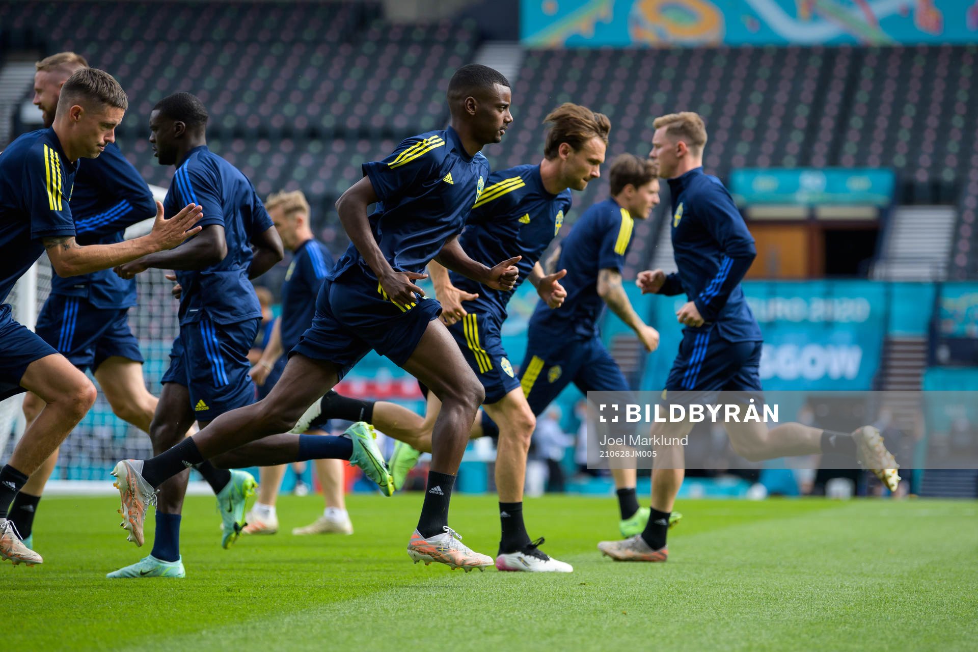 Alexander Isak of the Swedish national football team at a
