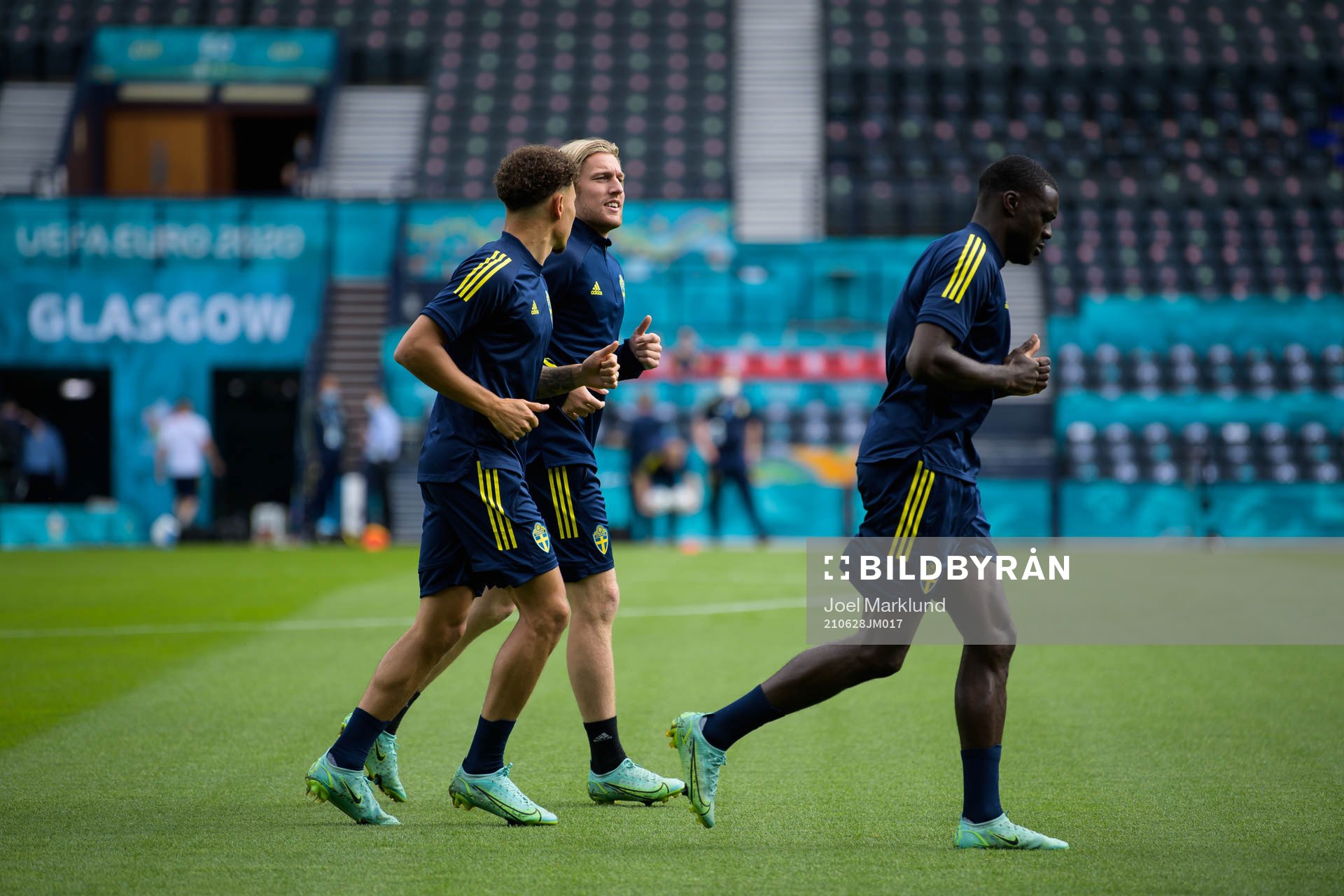 Jordan Larsson, Emil Forsberg and Ken Sema of the Swedish