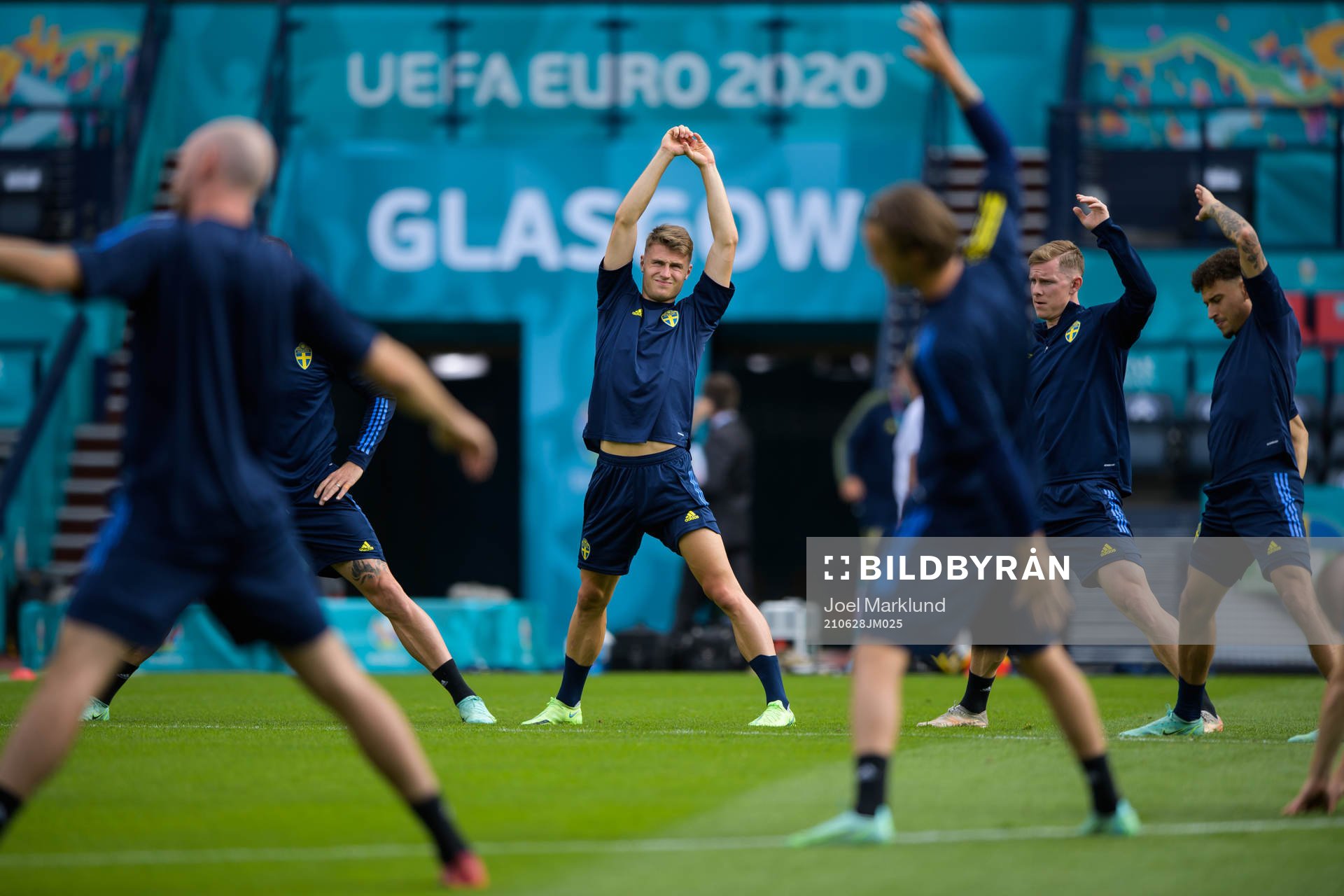 Mattias Svanberg of the Swedish national football team at a training session during the UEFA Euro 2020 Football Championship on June 28, 2021 in Glasgow.
