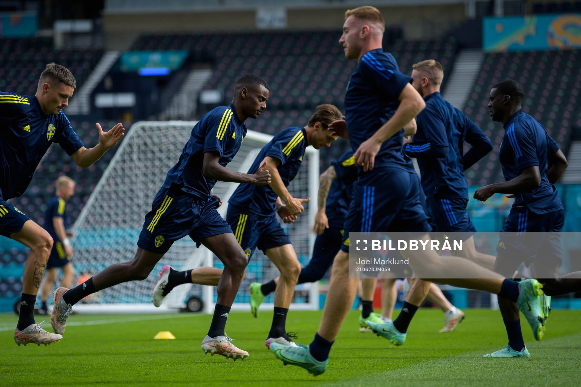 Alexander Isak of the Swedish national football team at a