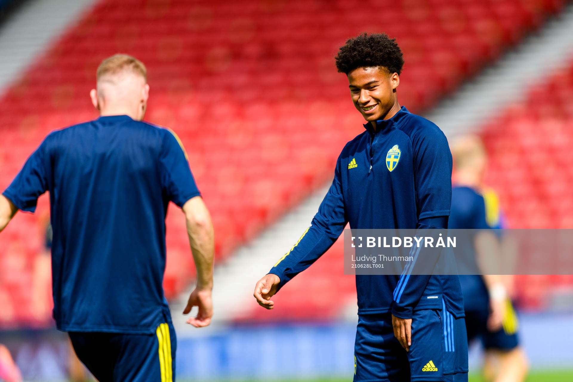 Jens Cajuste of the Swedish national football team at a training session during the UEFA Euro 2020 Football Championship on June 28, 2021 in Glasgow.