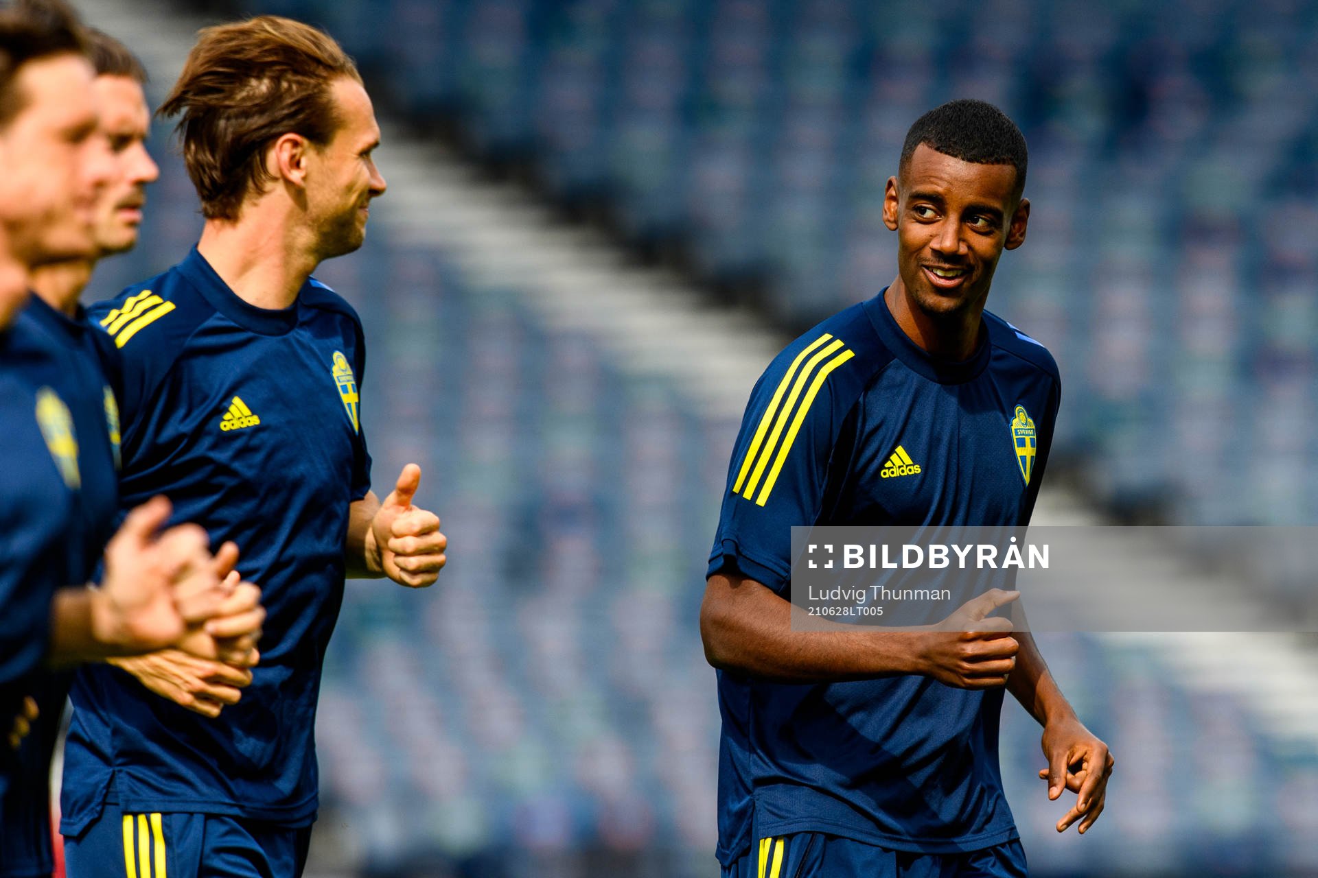 Alexander Isak of the Swedish national football team at a