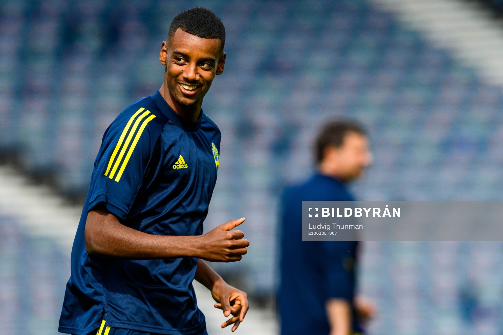 Alexander Isak of the Swedish national football team at a