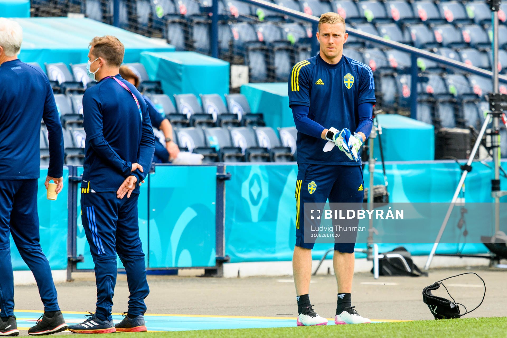 Goalkeeper Karl-Johan Johnsson of the Swedish national