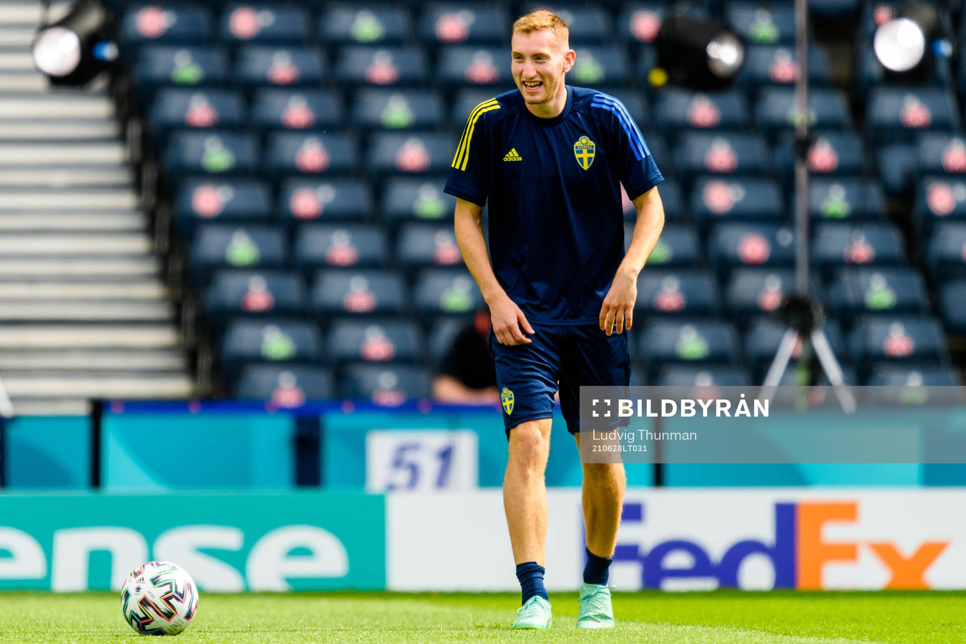 Dejan Kulusevski of the Swedish national football team at a