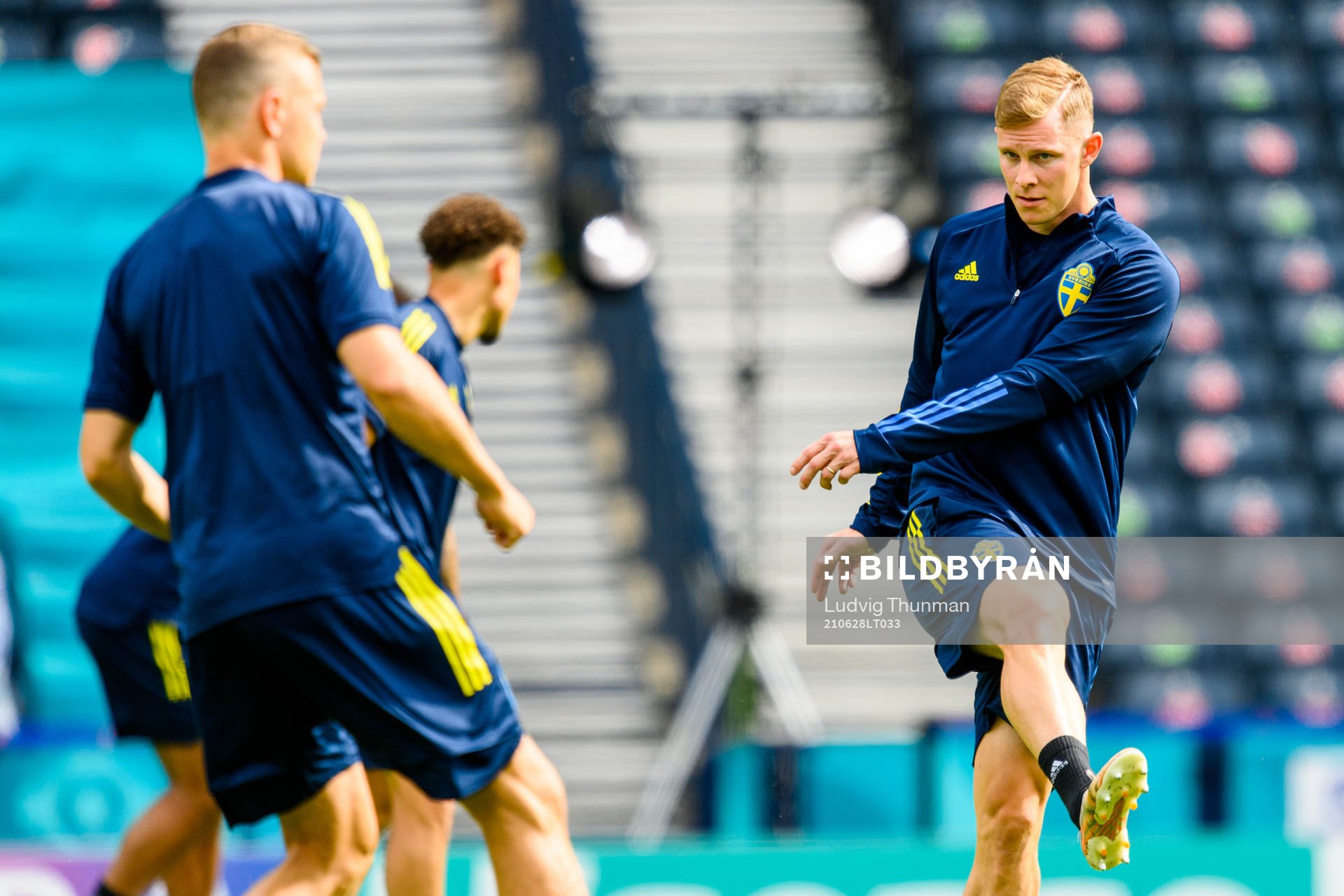 Emil Krafth of the Swedish national football team at a