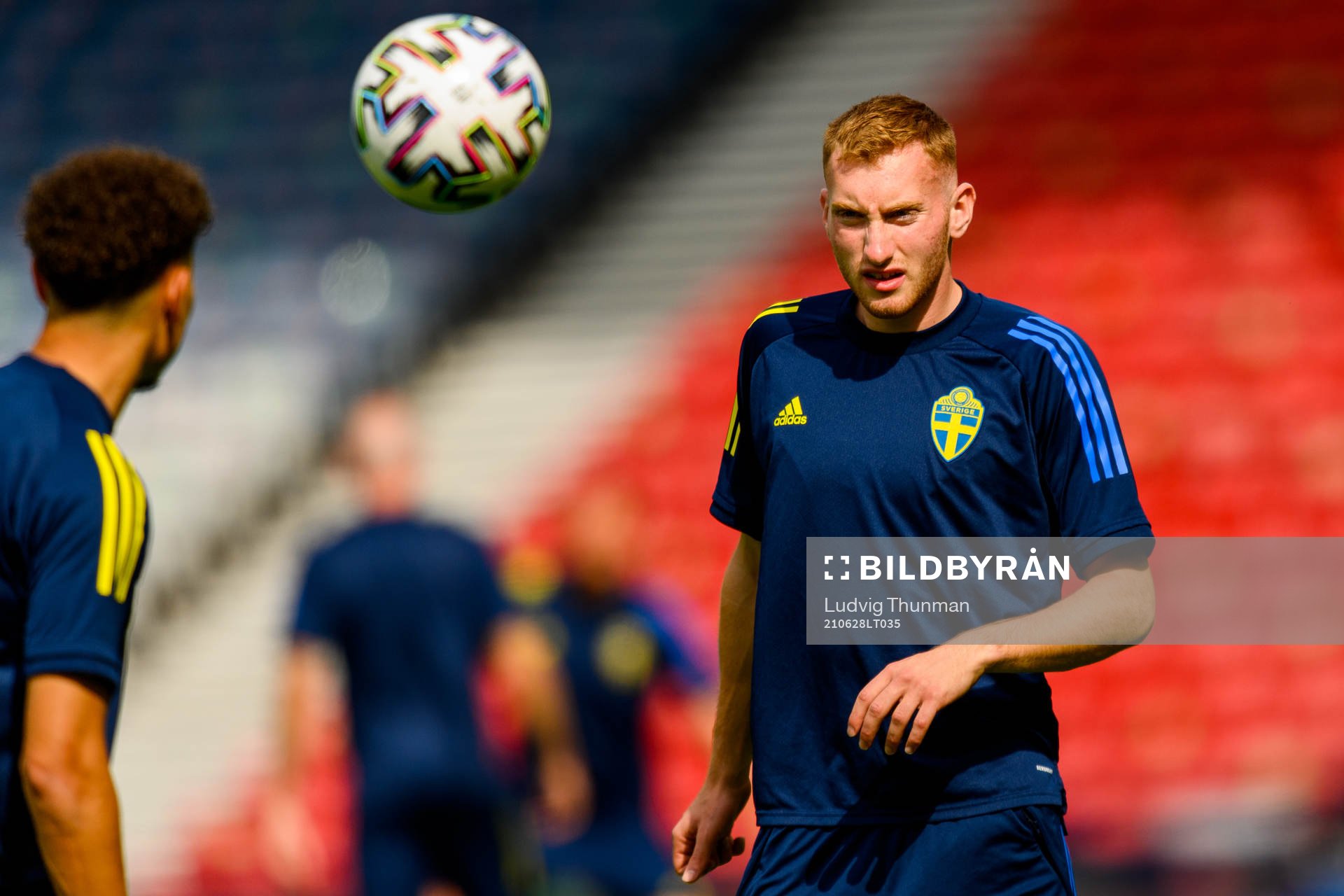 Dejan Kulusevski of the Swedish national football team at a
