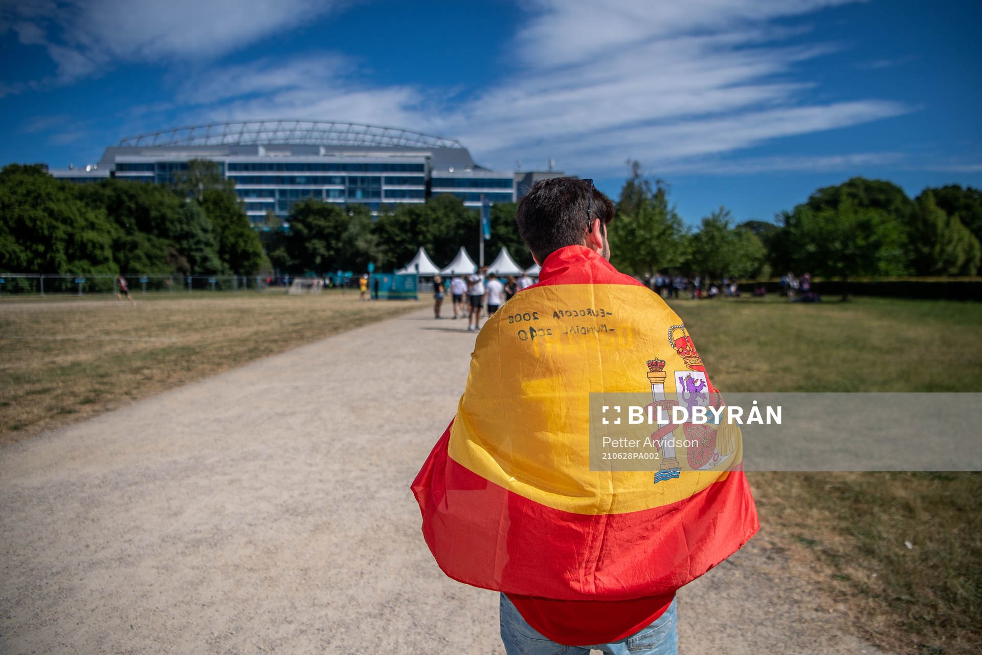 Fan of Spain ahead  the UEFA Euro 2020 Football