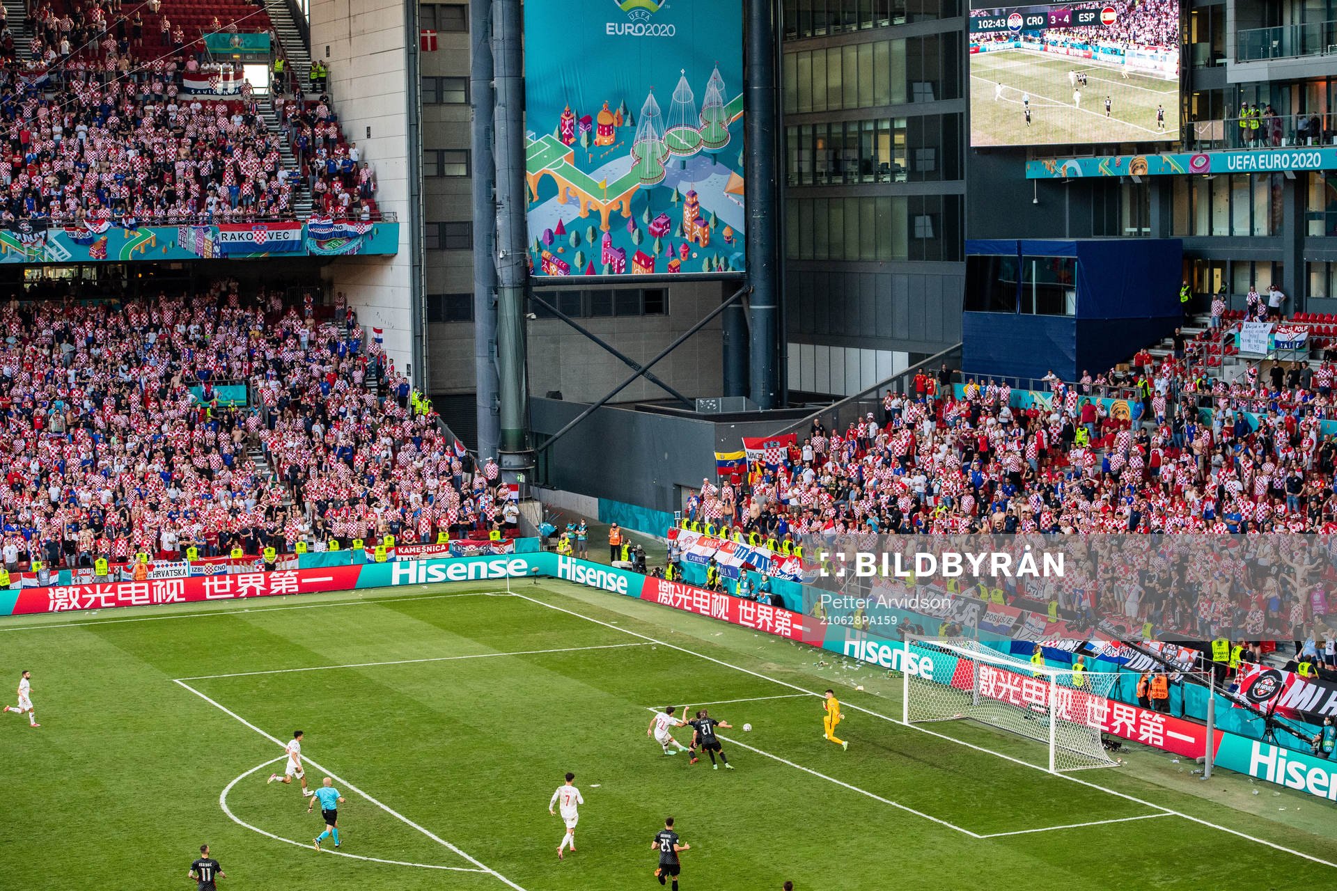 Mikel Oyarzabal of Spain scores 3-5