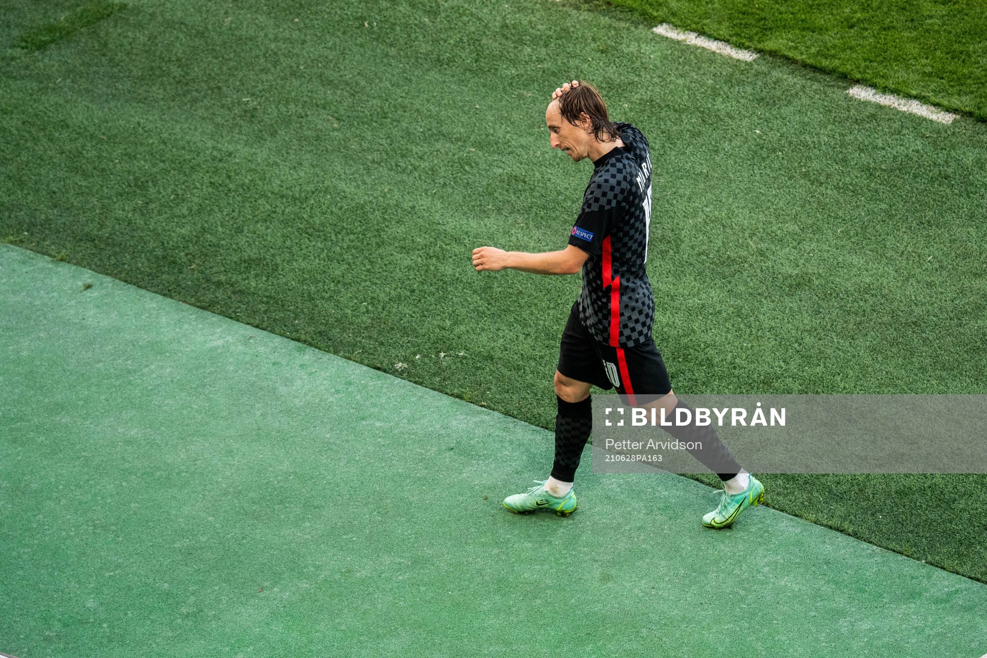 Luka Modric of Croatia leaves the pitch