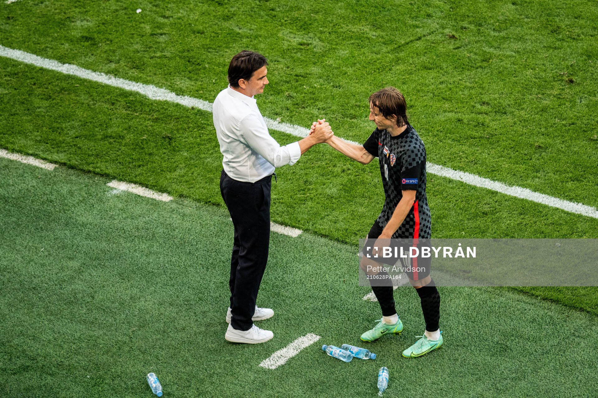 Zlatko Dalic, head coach and Luka Modric of Croatia