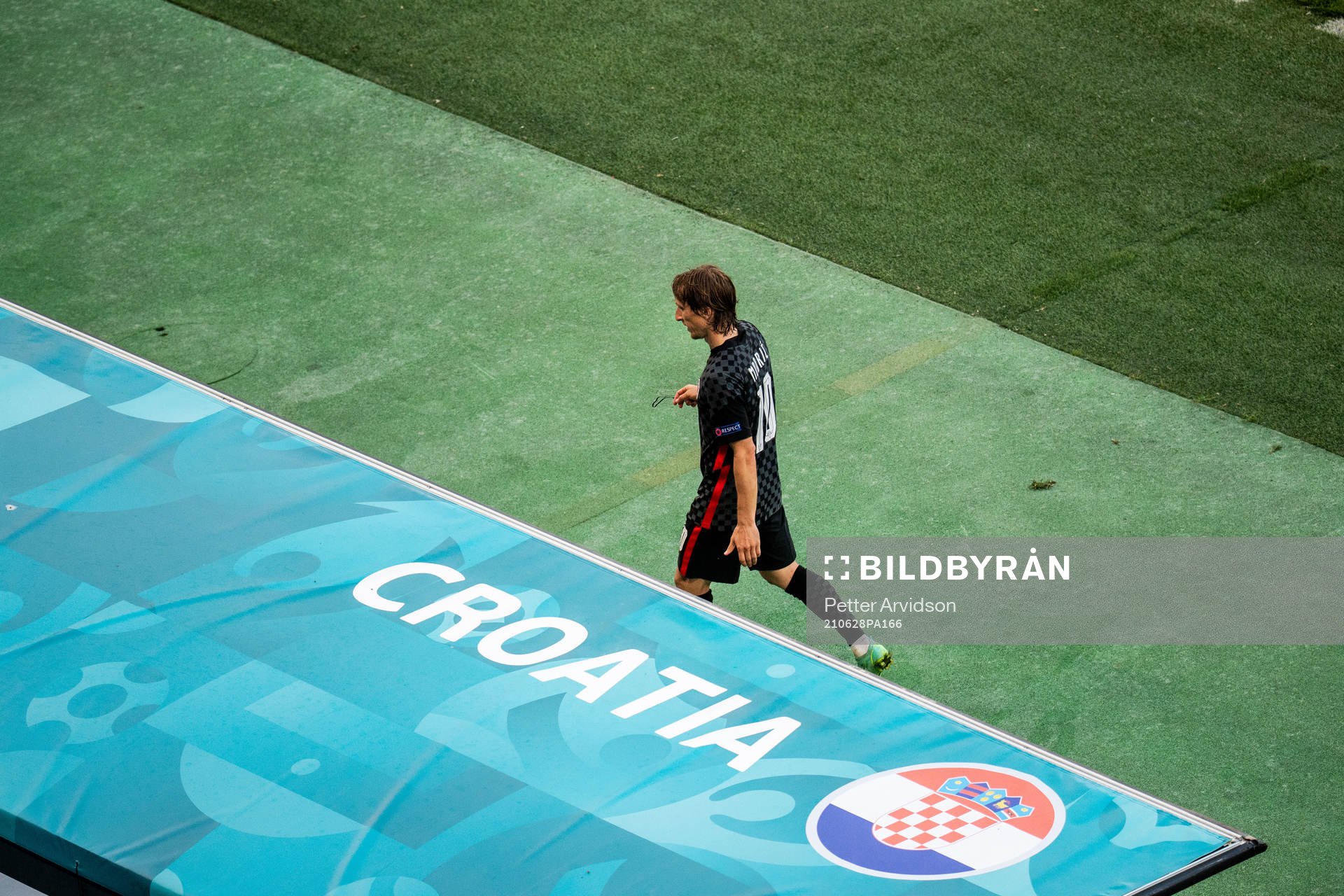 Luka Modric of Croatia leaves the pitch