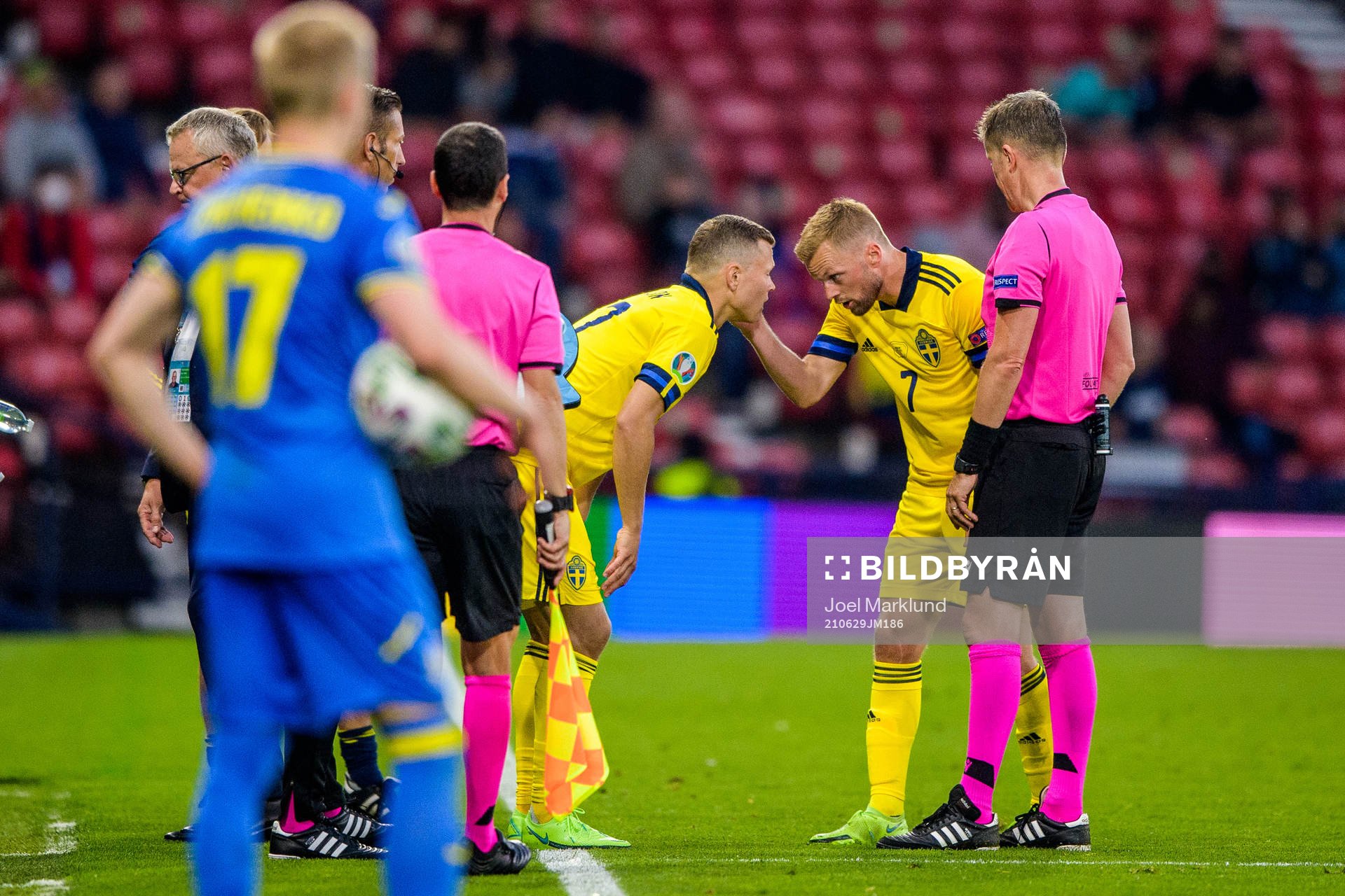 Viktor Claesson and Sebastian Larsson of Sweden