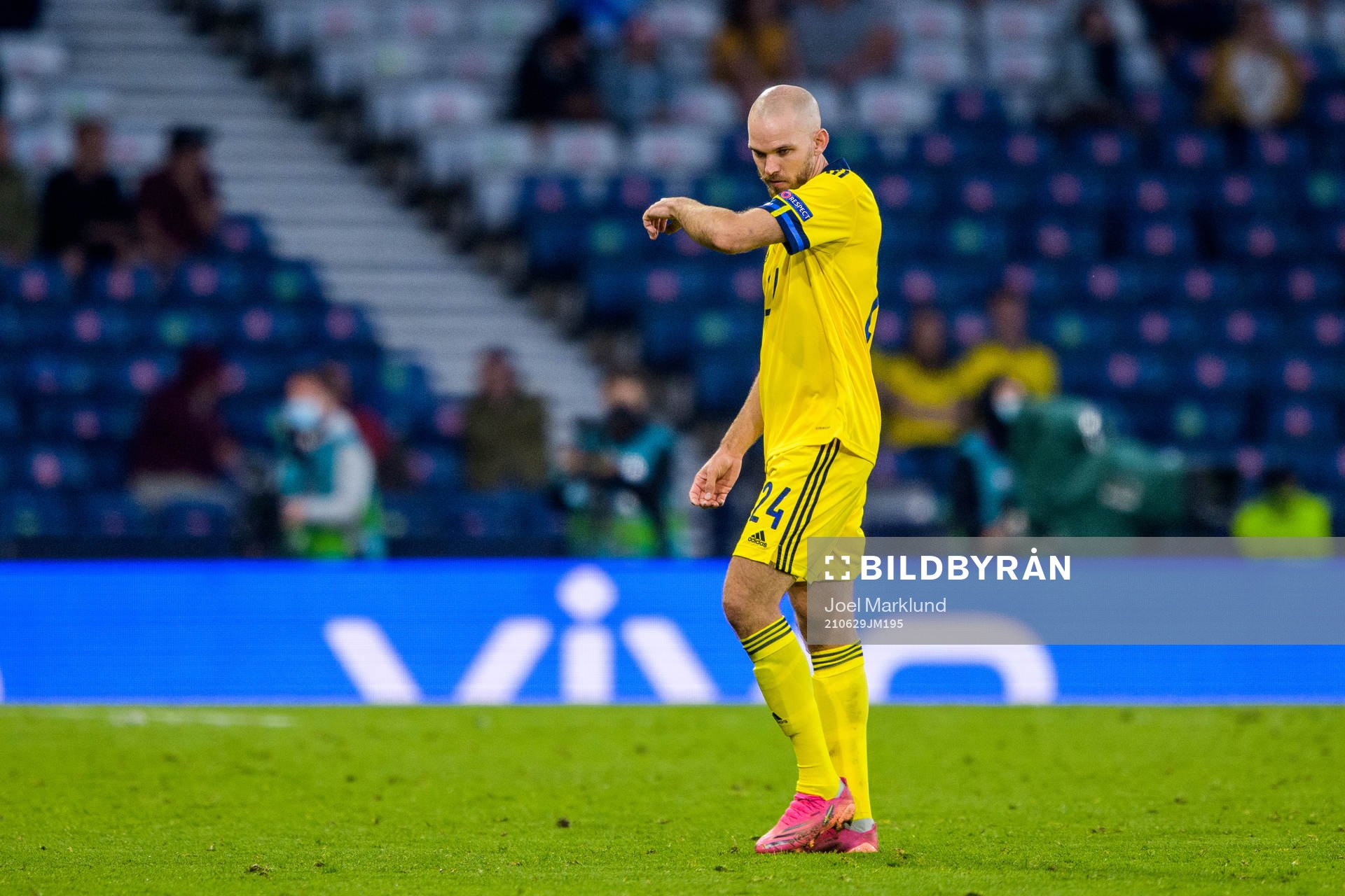 Marcus Danielson of Sweden looks dejected