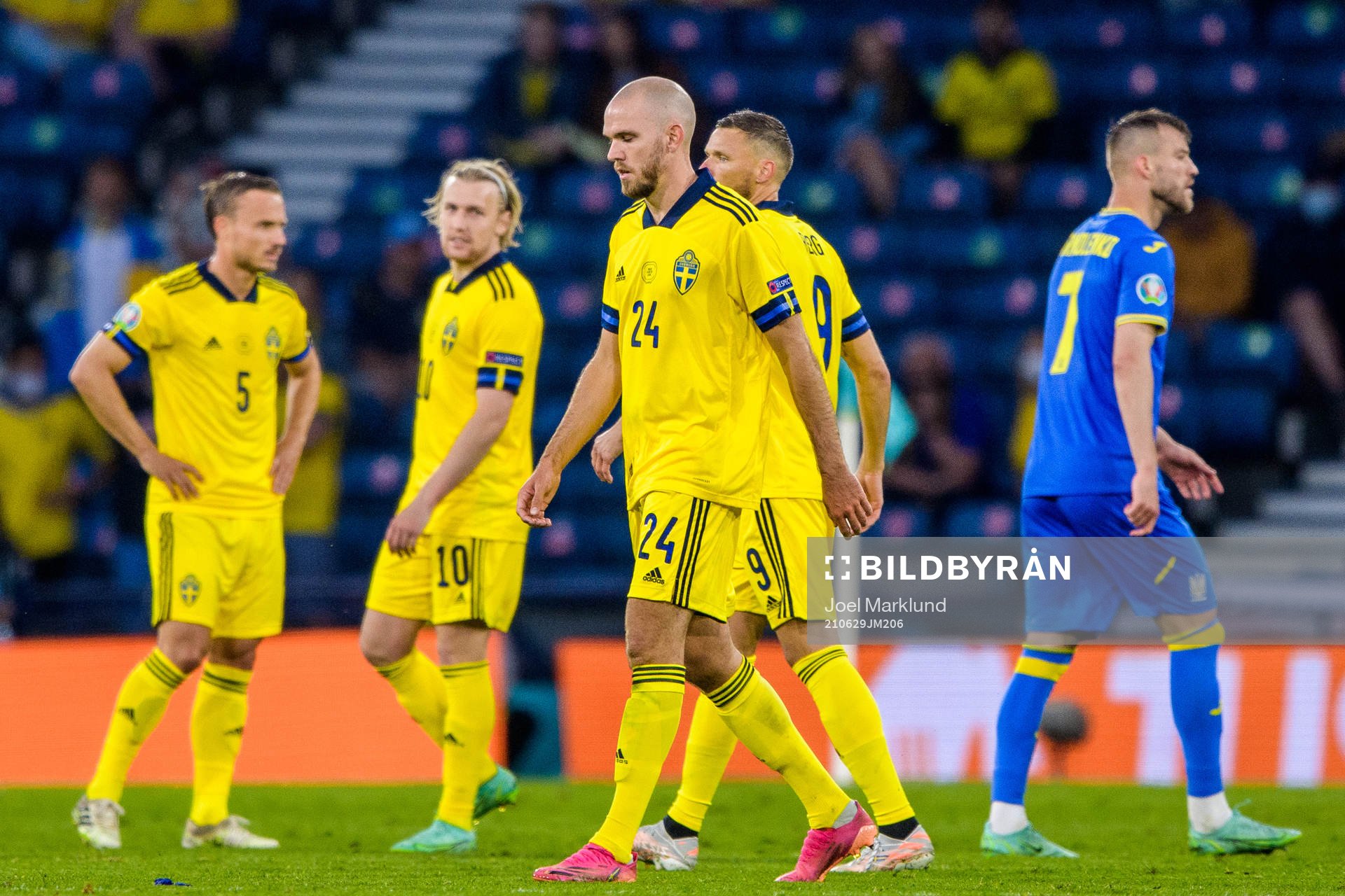 Marcus Danielson of Sweden looks dejected