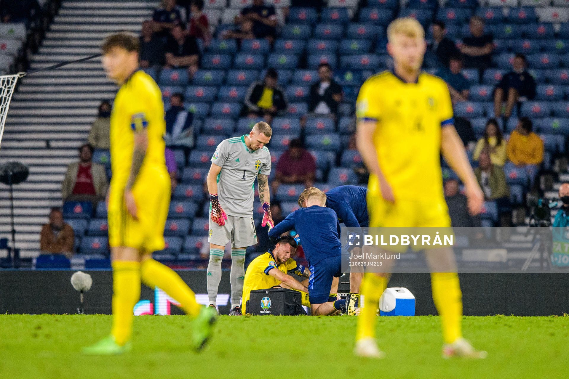 Marcus Berg of Sweden is injured