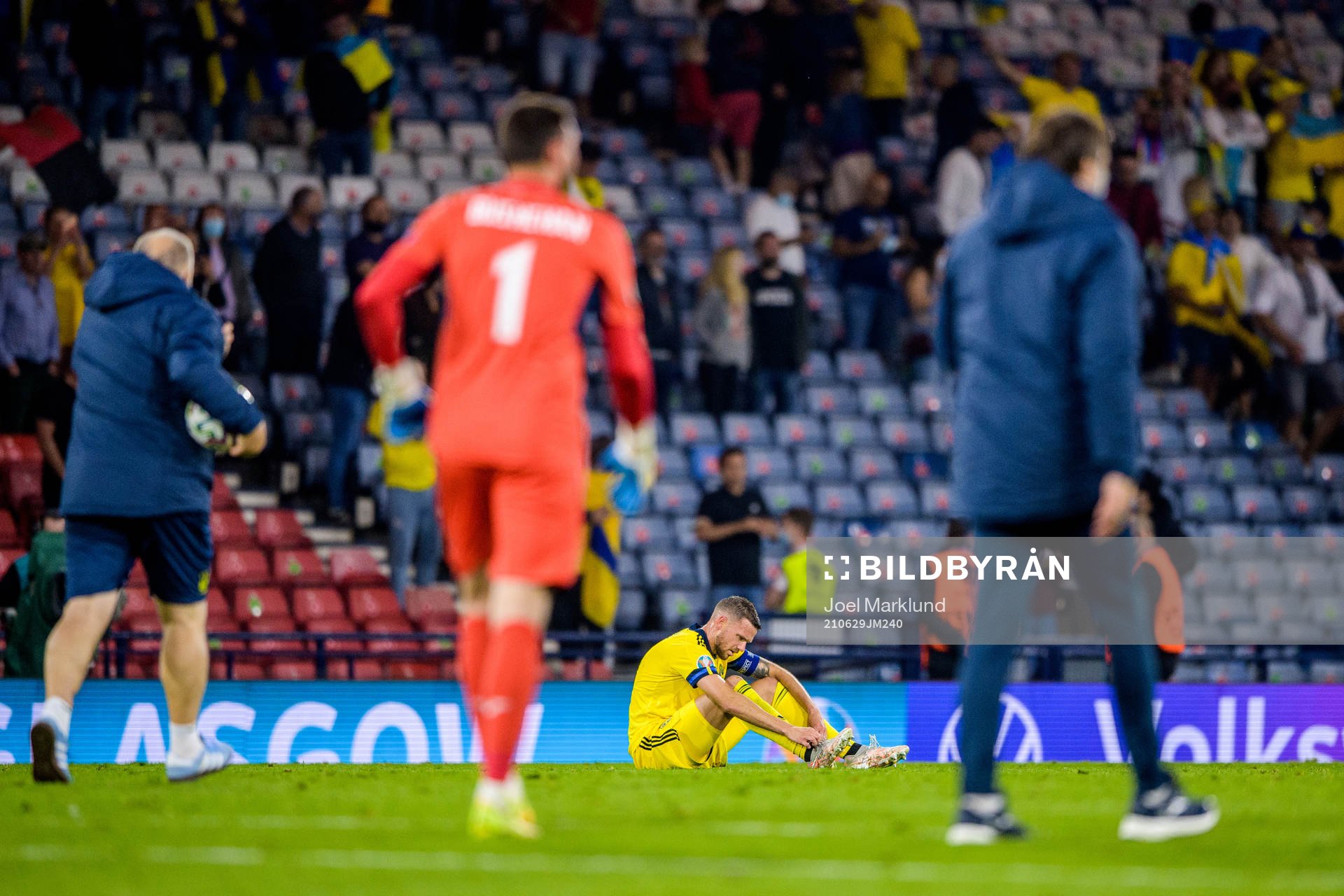 Marcus Berg of Sweden looks dejected