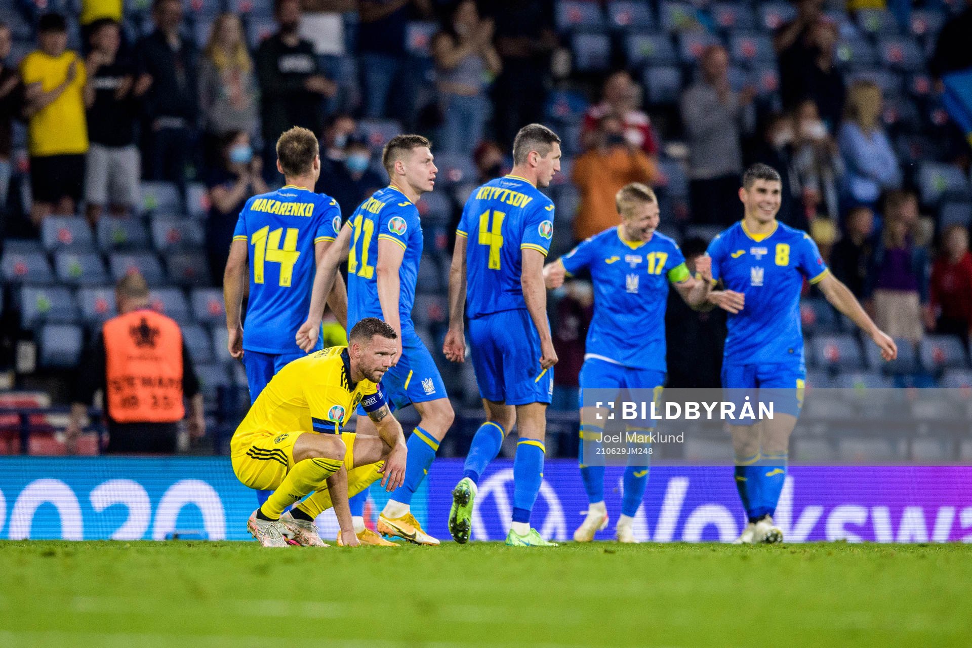 Marcus Berg of Sweden looks dejected